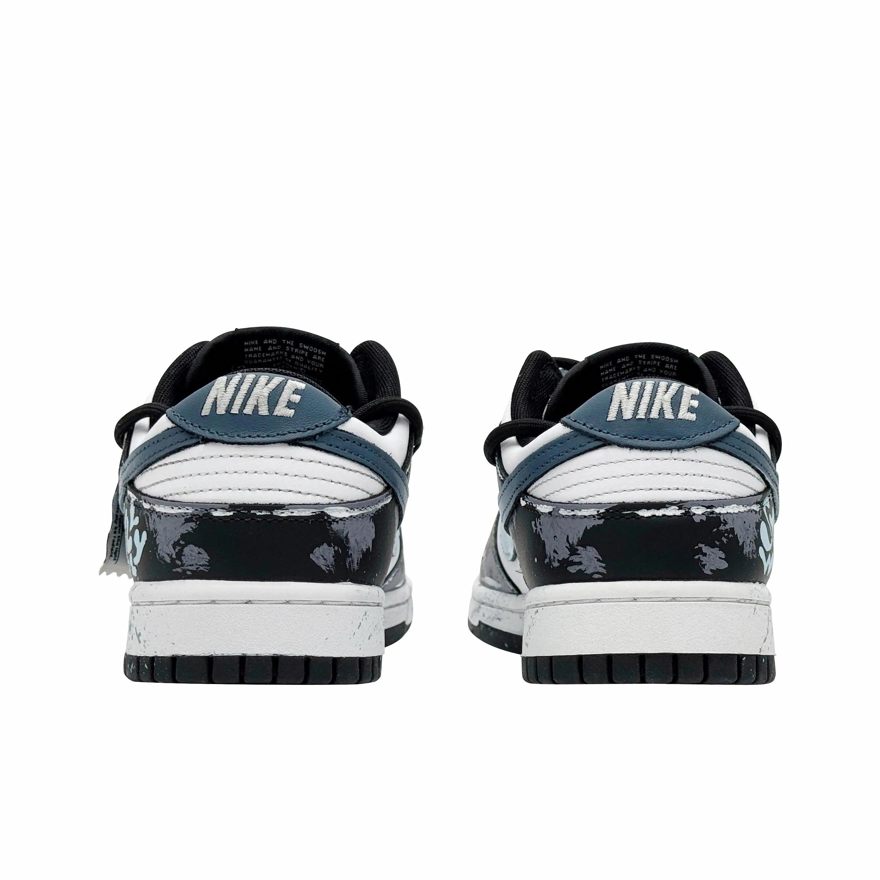 [Custom Blue Star Field] Dunk Hand Painted Graffiti Ink Splash Craft Skateboarding Shoes Unisex