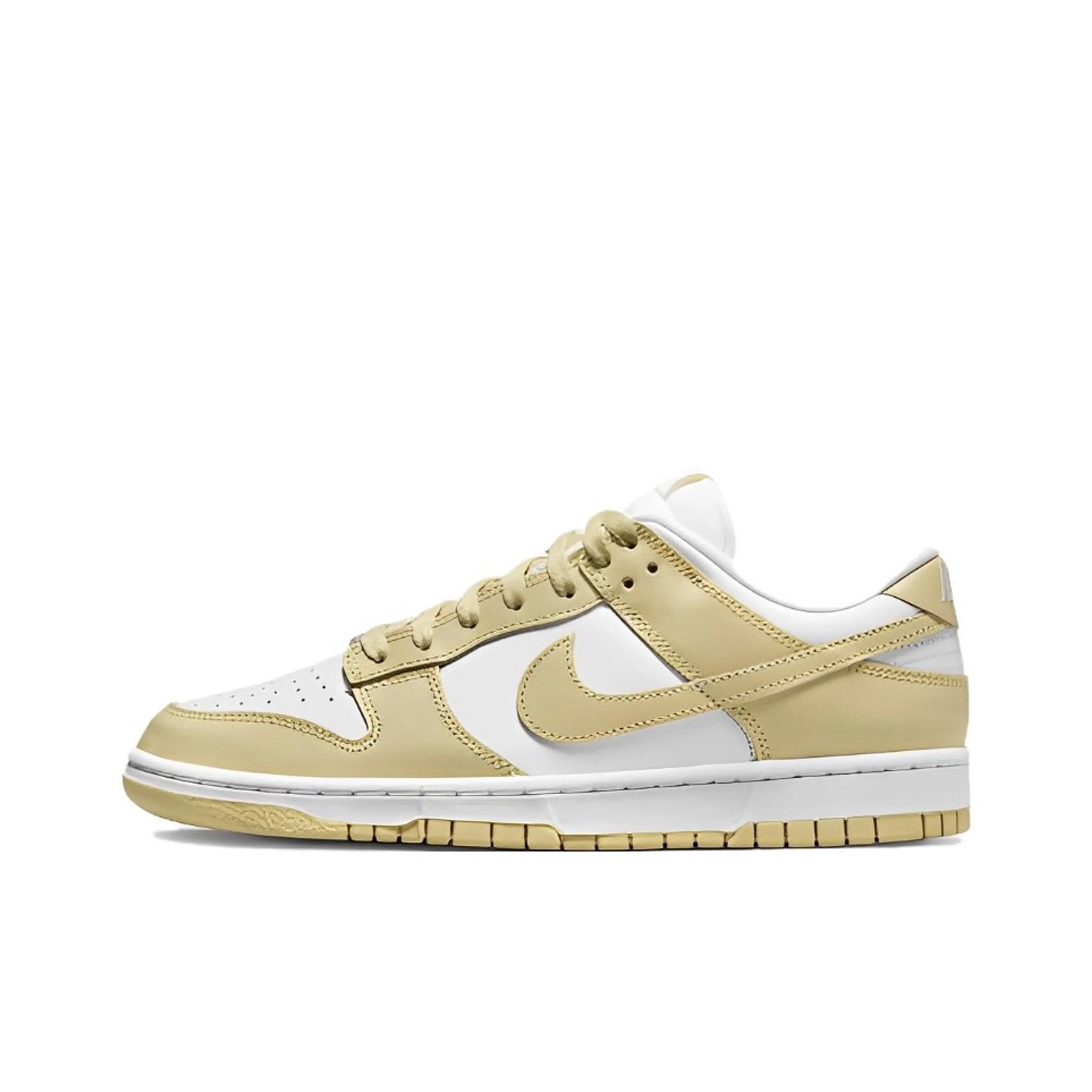 [Custom Yellow & Silver Fluid] Dunk Skateboarding Shoes Unisex Low-Top