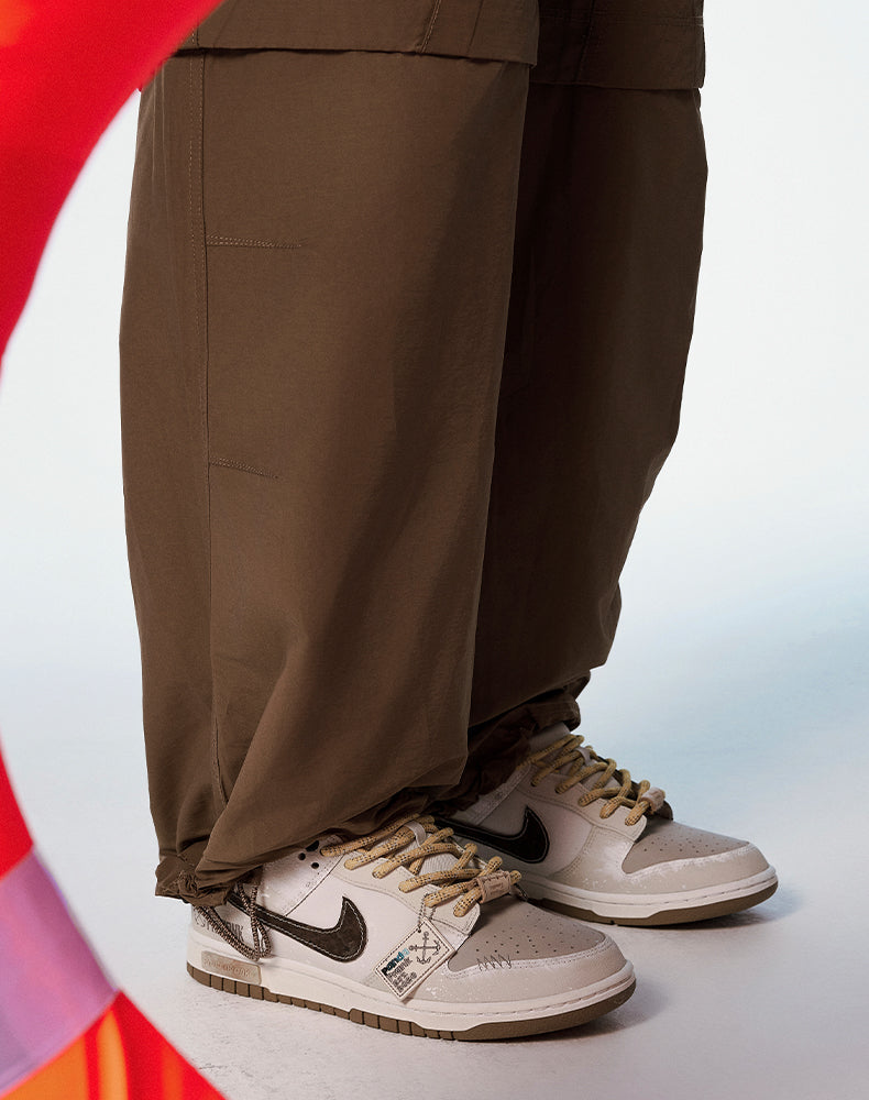 [Custom Canvas] Dunk Low Skateboard Shoes Unisex Brown/Yellow