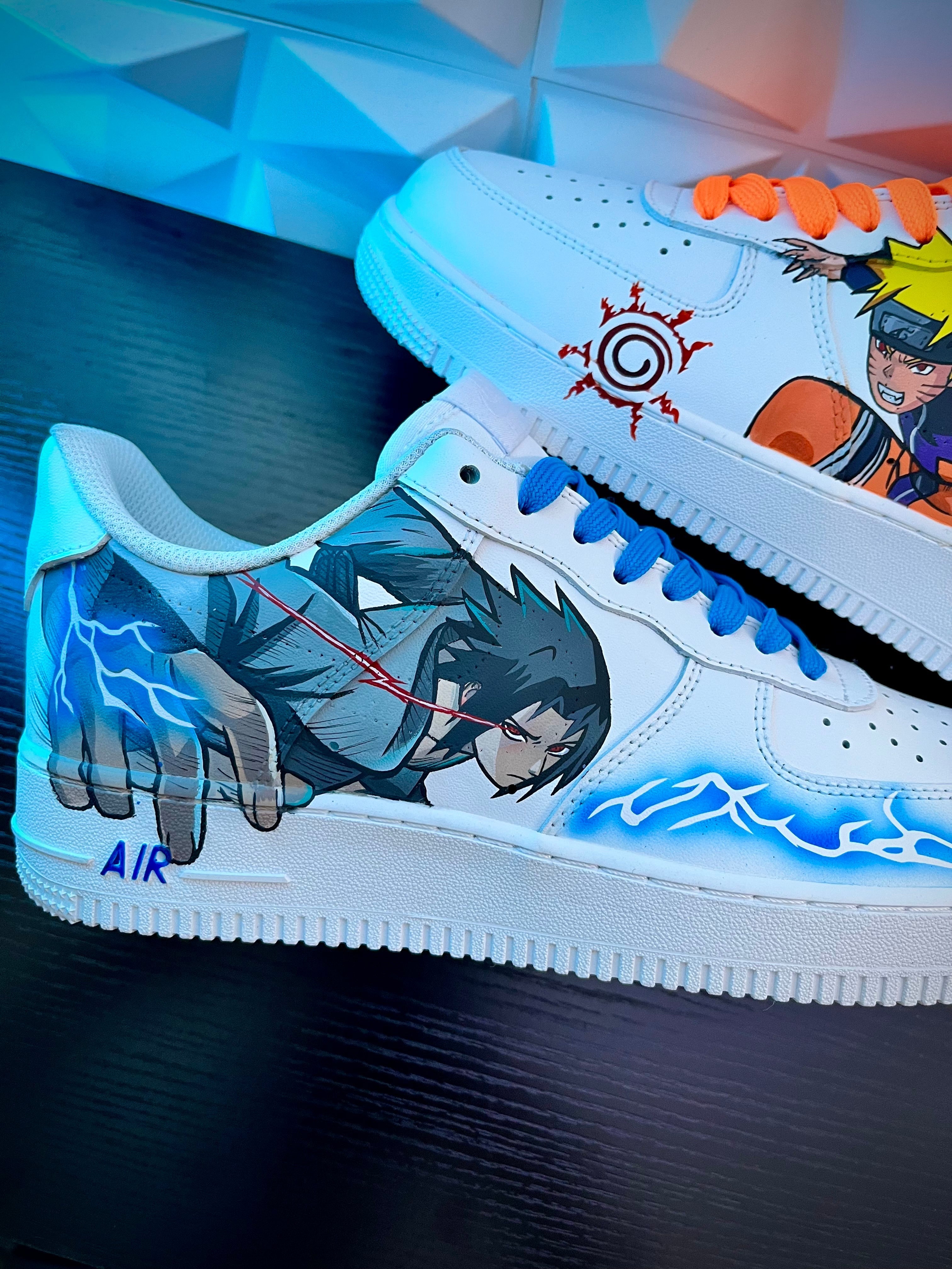 [Custom Naruto Vs sasuke] Air Force 1 Skateboarding Shoes Unisex