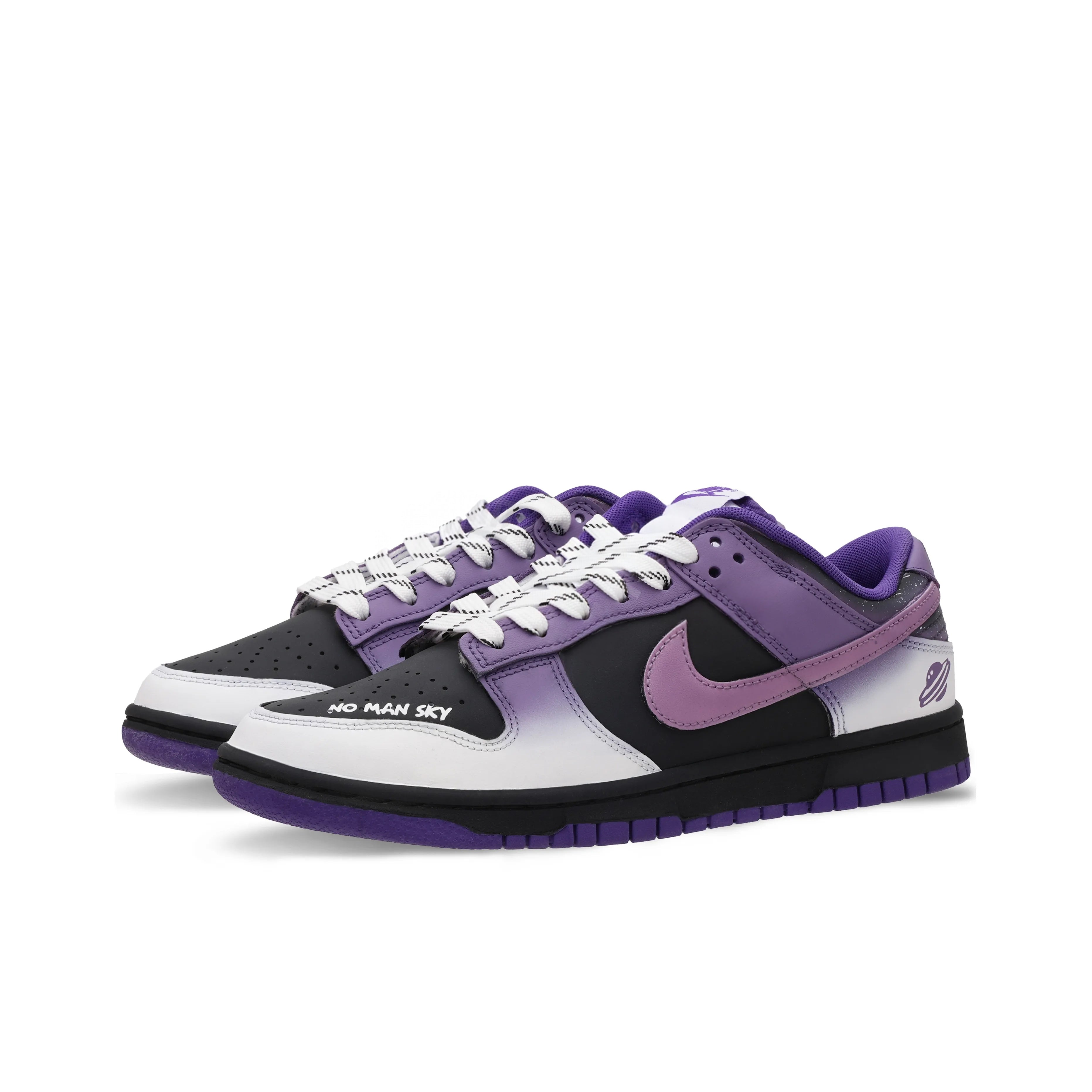 [Custom No Man Sky] Dunk Low Skateboard Shoes Unisex Purple/Faded Color Style