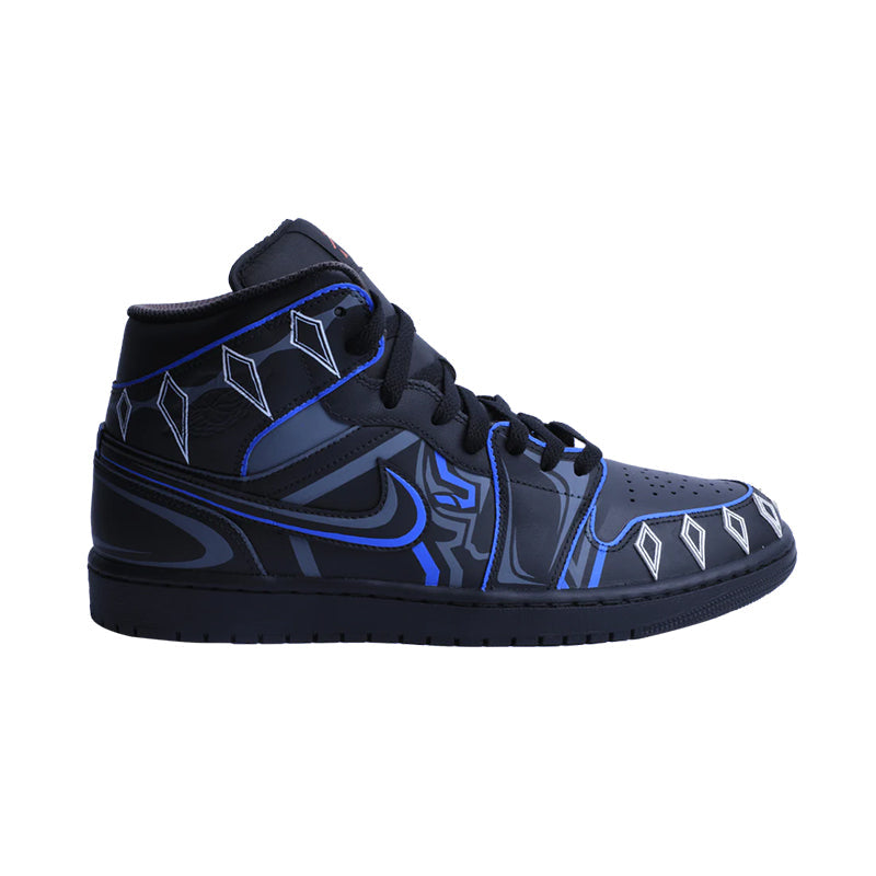 [Custom Black Panther] Air Jordan 1 High Top Unisex Skateboarding Shoes