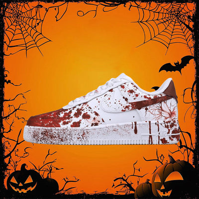 [Custom Neptis sanguinea]  Air Force 1 Skateboarding Shoes Unisex Low-top White