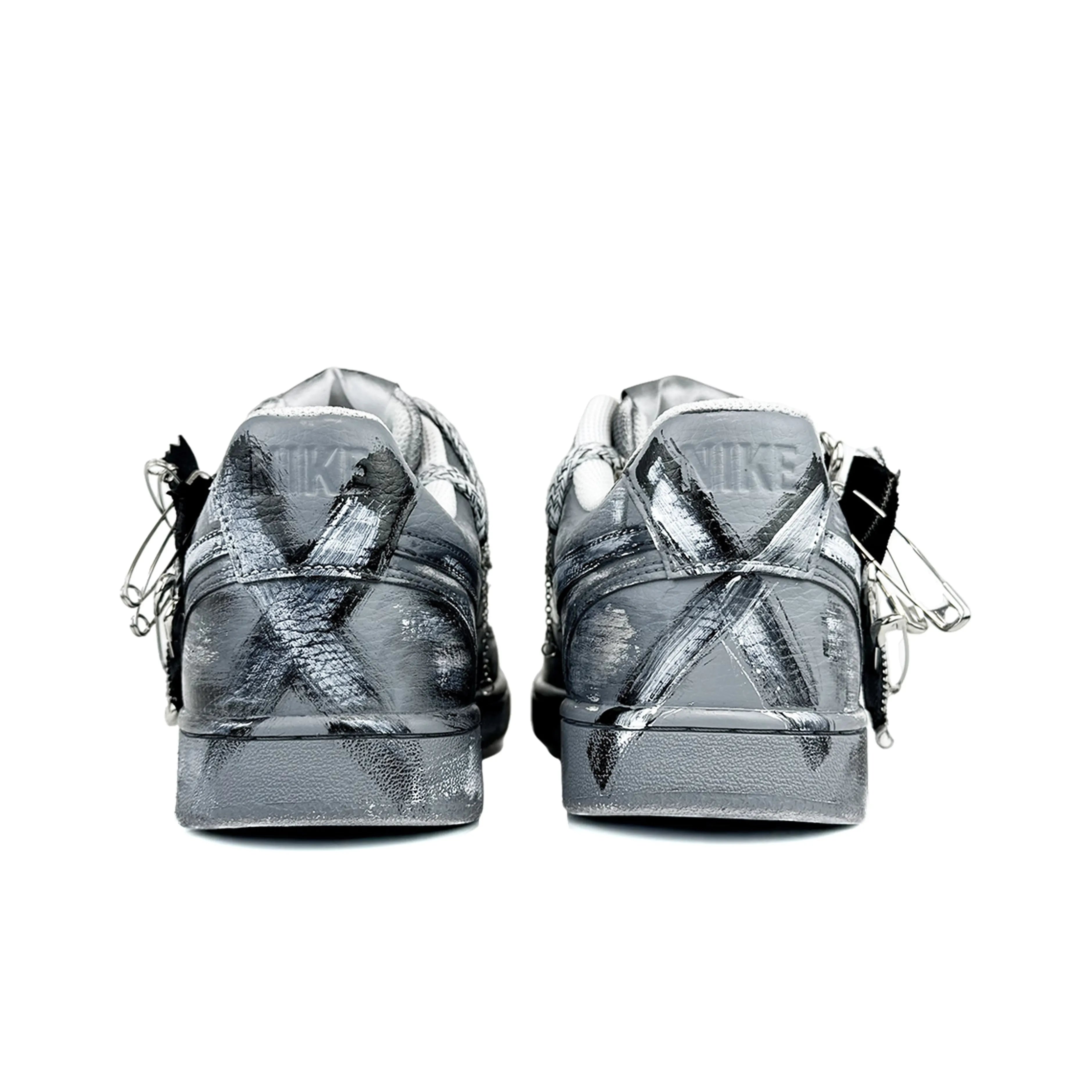 [Custom Zipper Deconstruction] Court Vision 1 Low Skateboarding Shoes Unisex Street Art