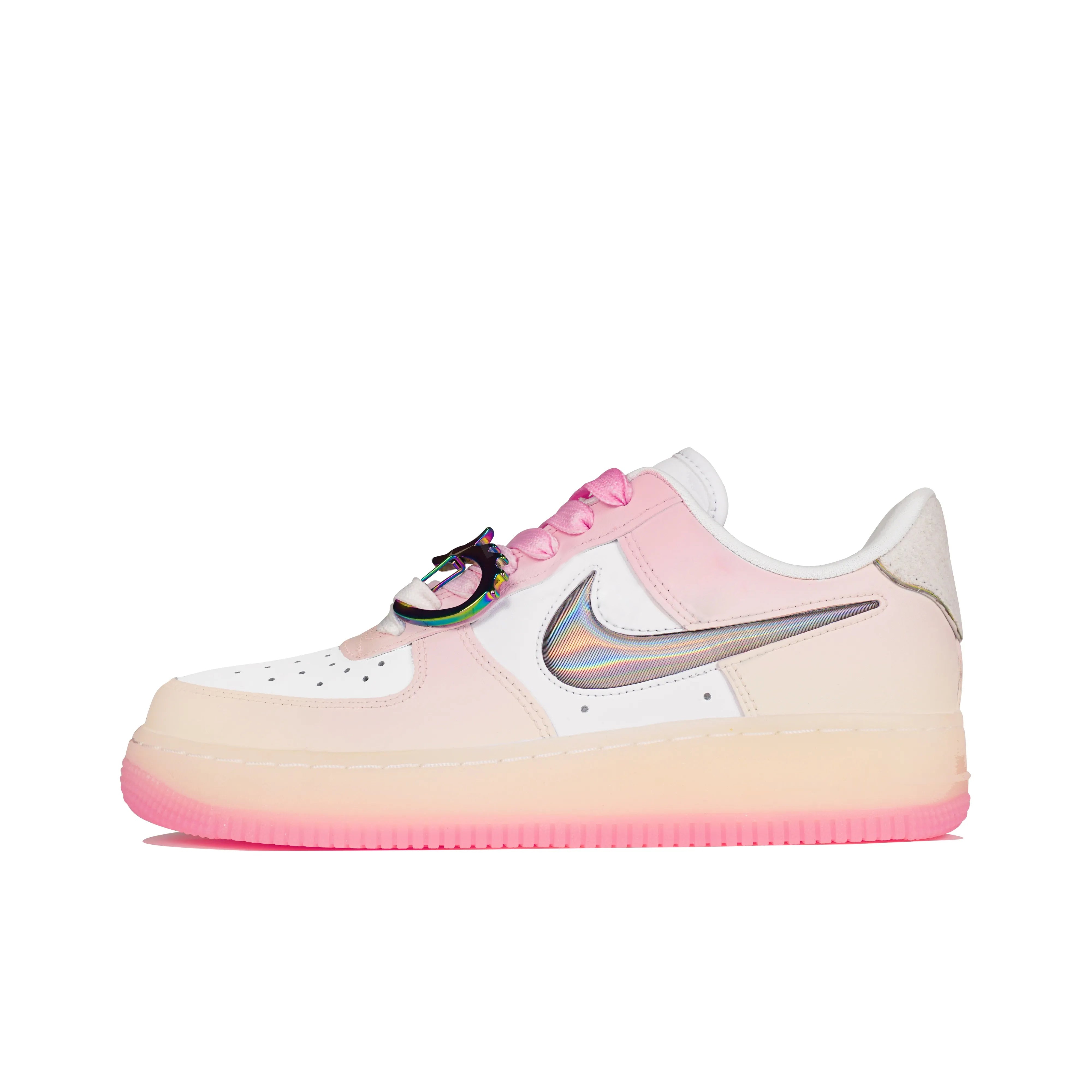 [Custom Rainbow Fudge, Ombré Dip-Dye, Jelly Sole] Air Force 1 Skateboarding Shoes Women's
