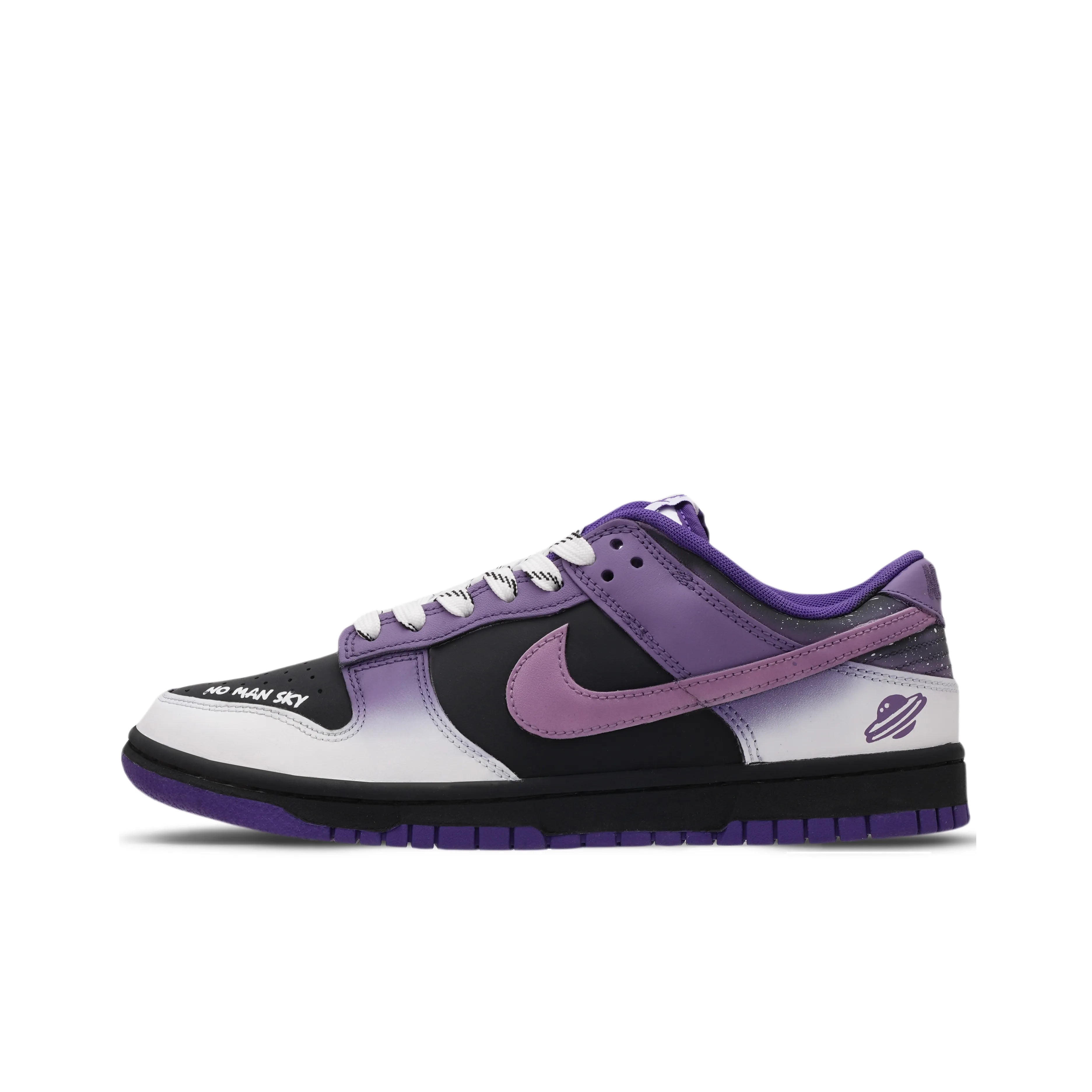 [Custom No Man Sky] Dunk Low Skateboard Shoes Unisex Purple/Faded Color Style