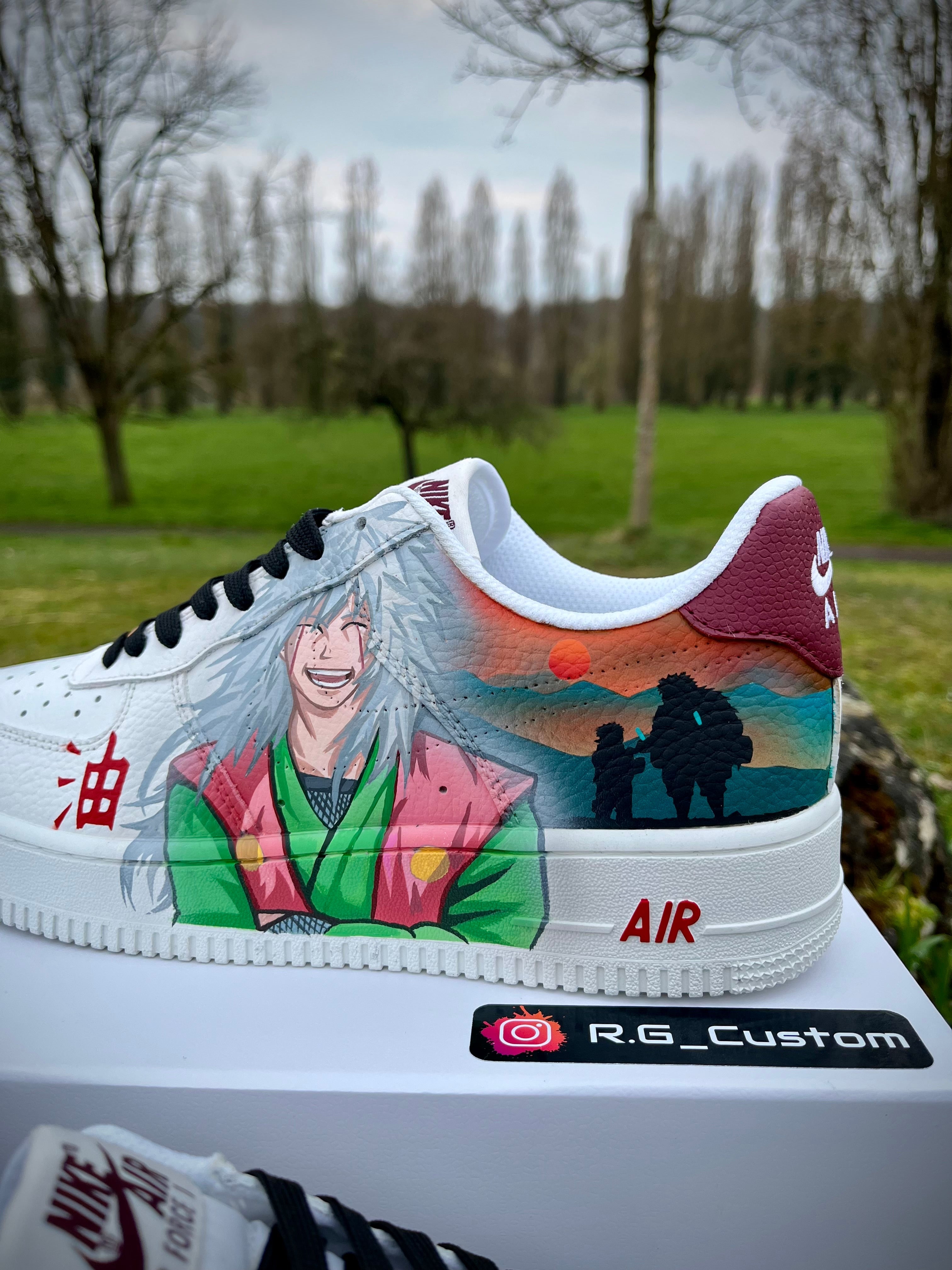 [Custom Naruto and Jiraiya] Air Force 1 Skateboarding Shoes Unisex