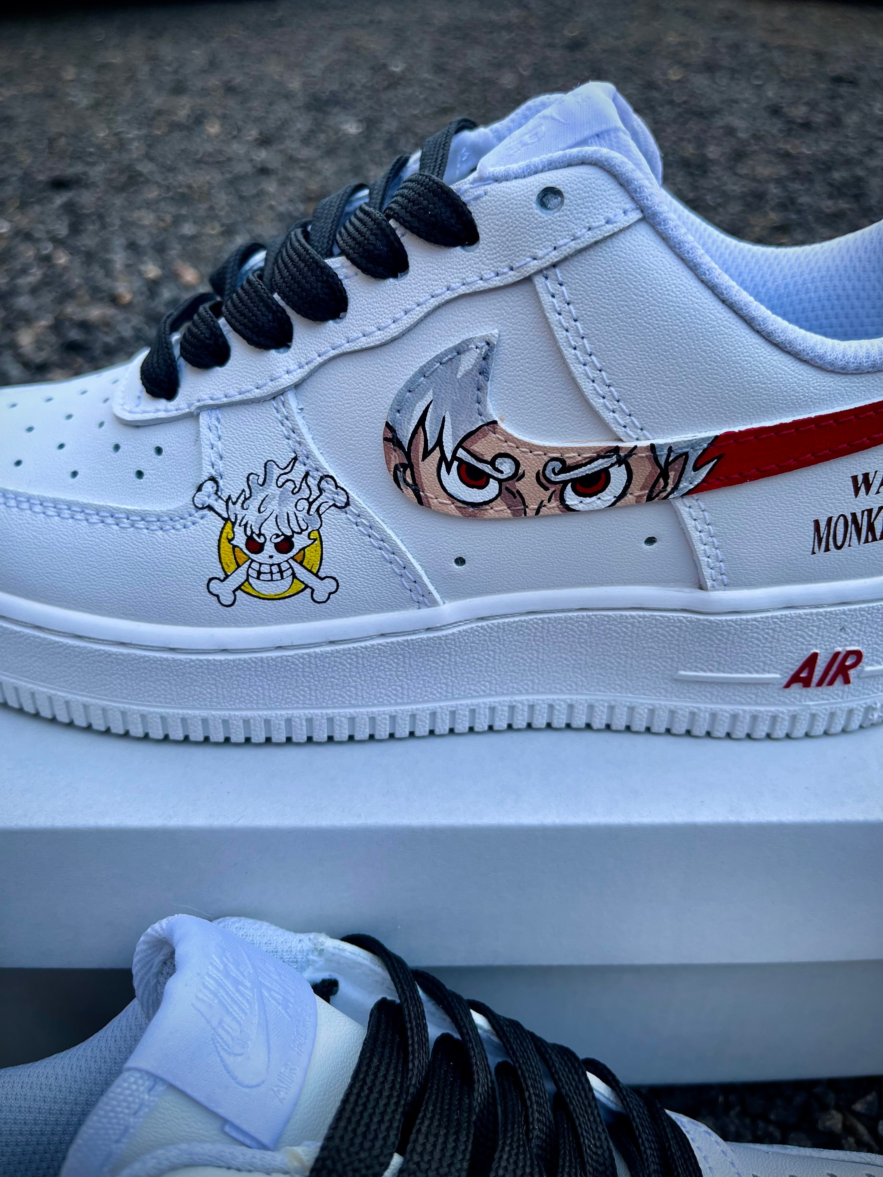 [Custom Luffy Gear 5] Air Force 1 Skateboarding Shoes Unisex