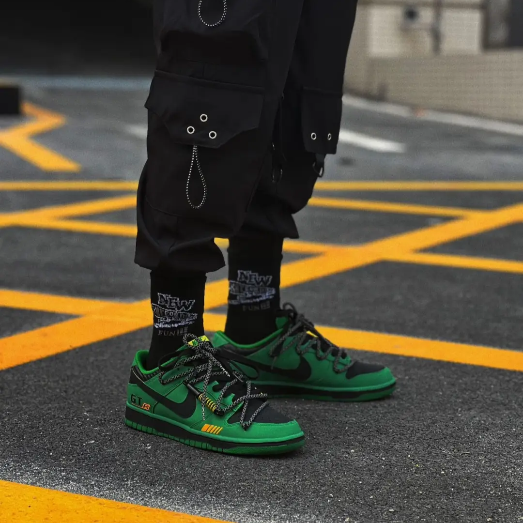 [Custom Green Goblin] Dunk  Low-top Skateboarding Shoes Men Green/Black