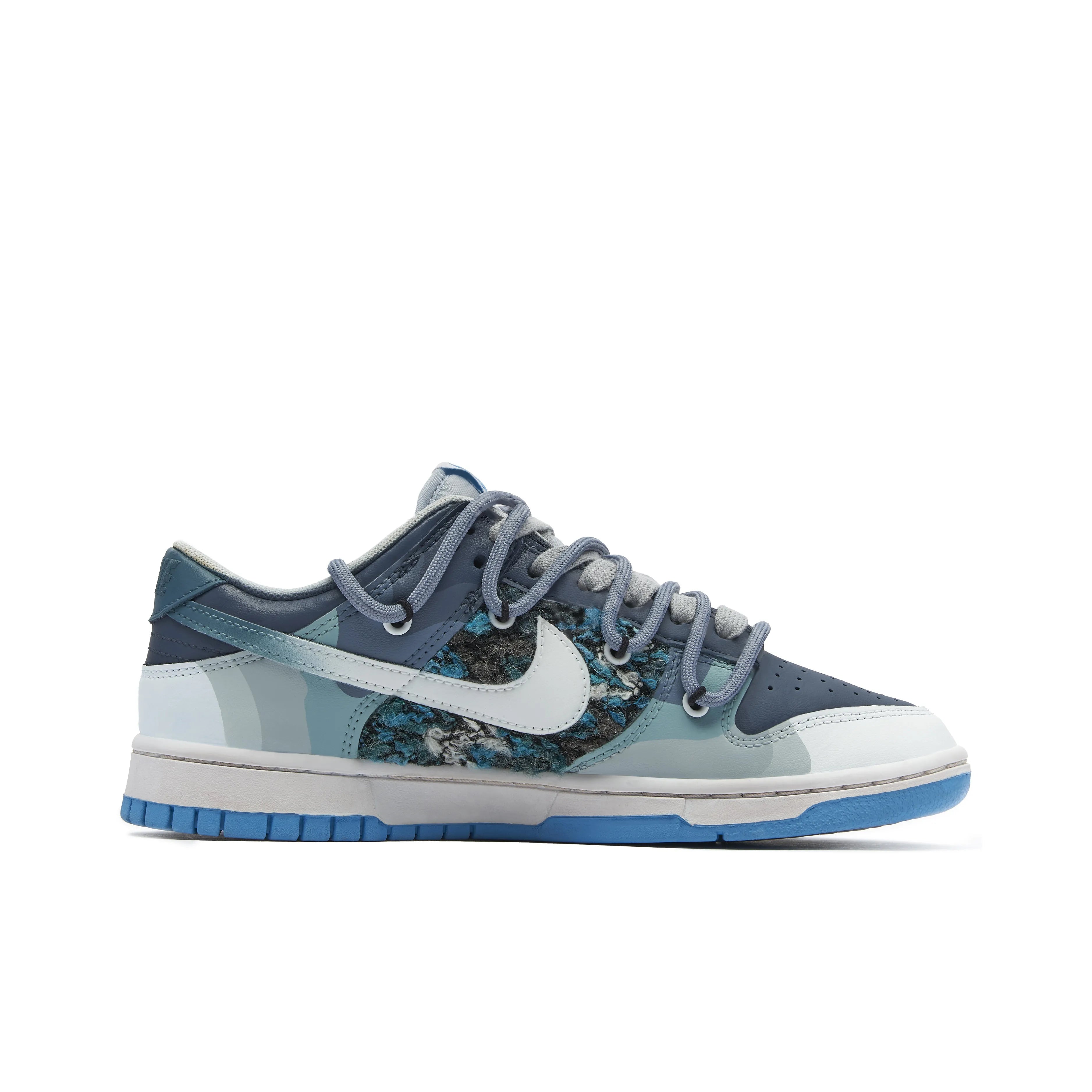 [Custom Marine Conservation: Marine Plankton] Dunk Low Skateboard Shoes Unisex Blue