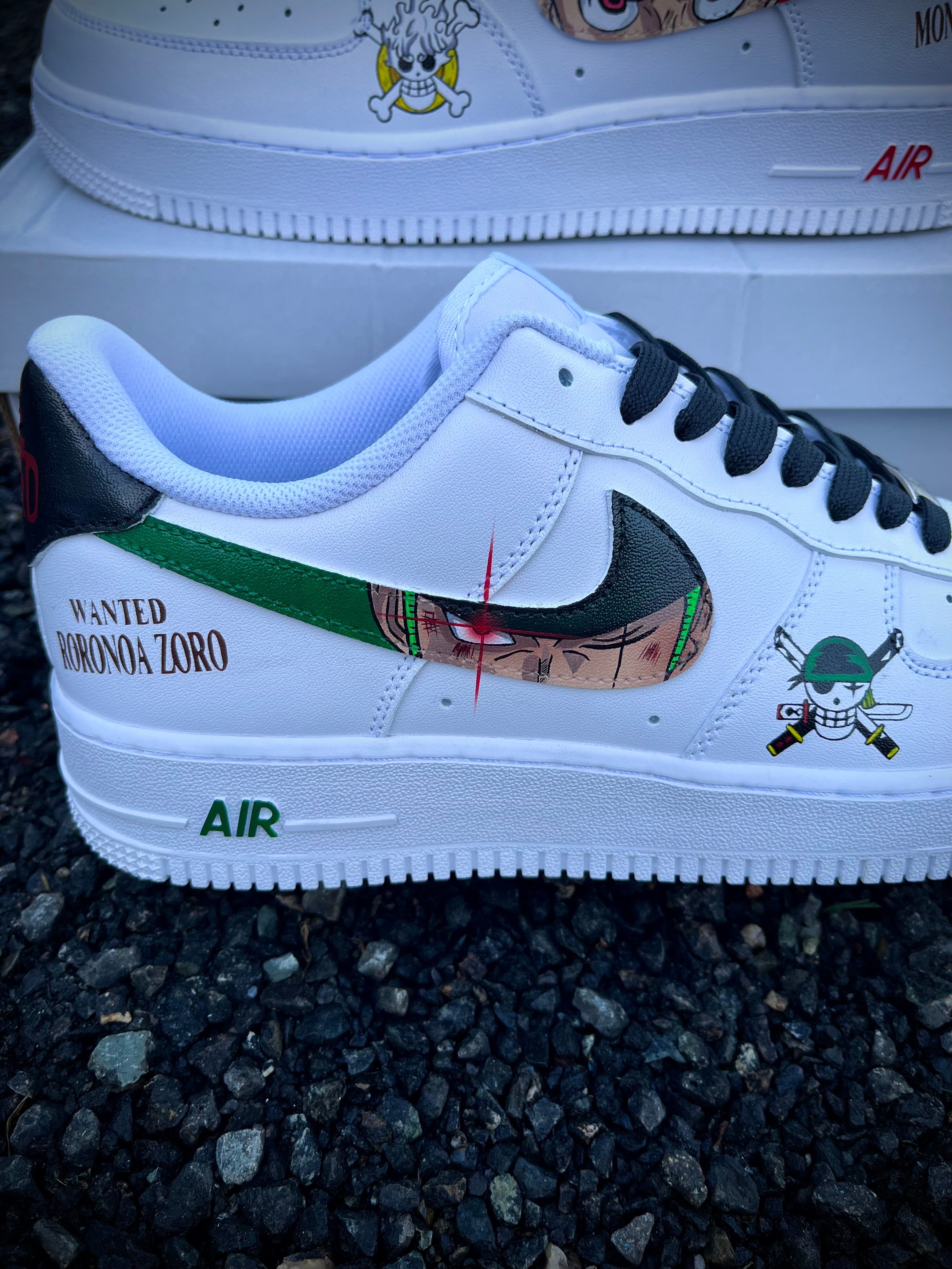[Custom Luffy gear 5 Vs Zoro King of Hell One piece] Air Force 1 Skateboarding Shoes Unisex