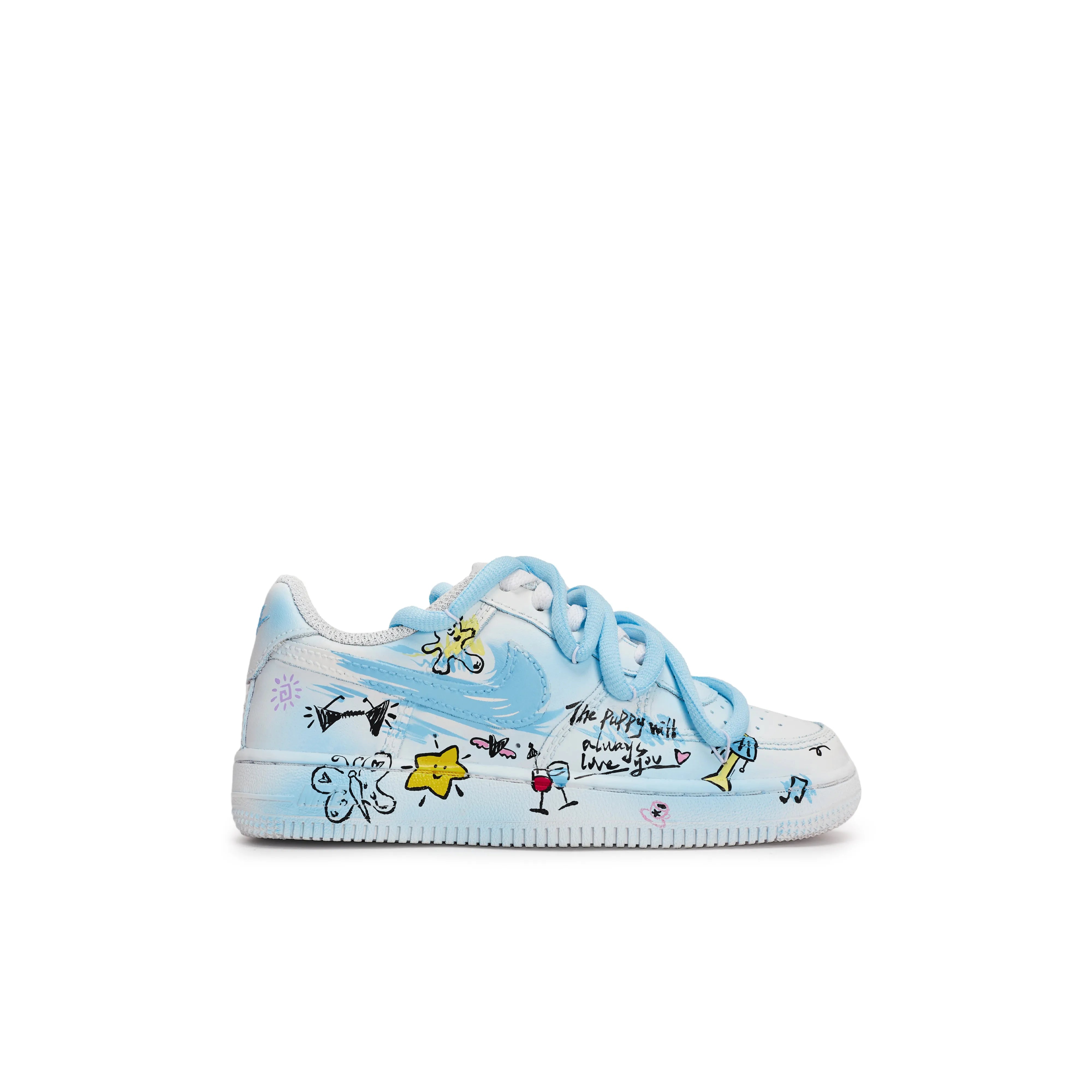 [Custom Party Land/Spilt Color] Air Force 1 Skateboard Shoes For Children Unisex