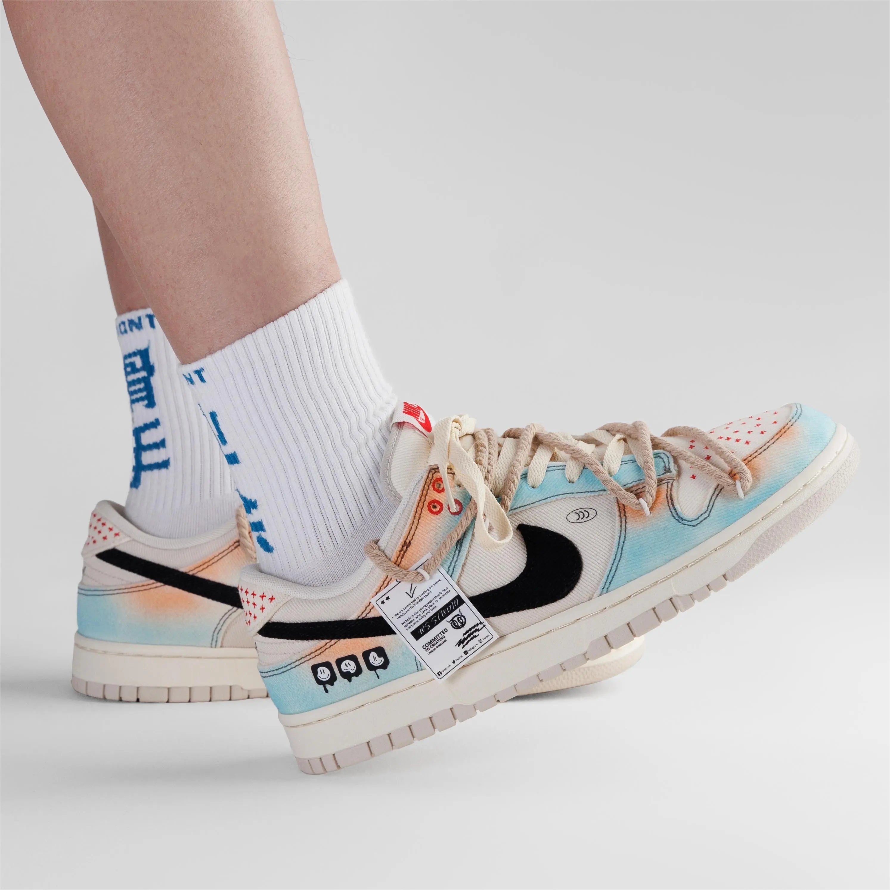 [Custom Sky City] Dunk Skateboarding Shoes Unisex Denim Style