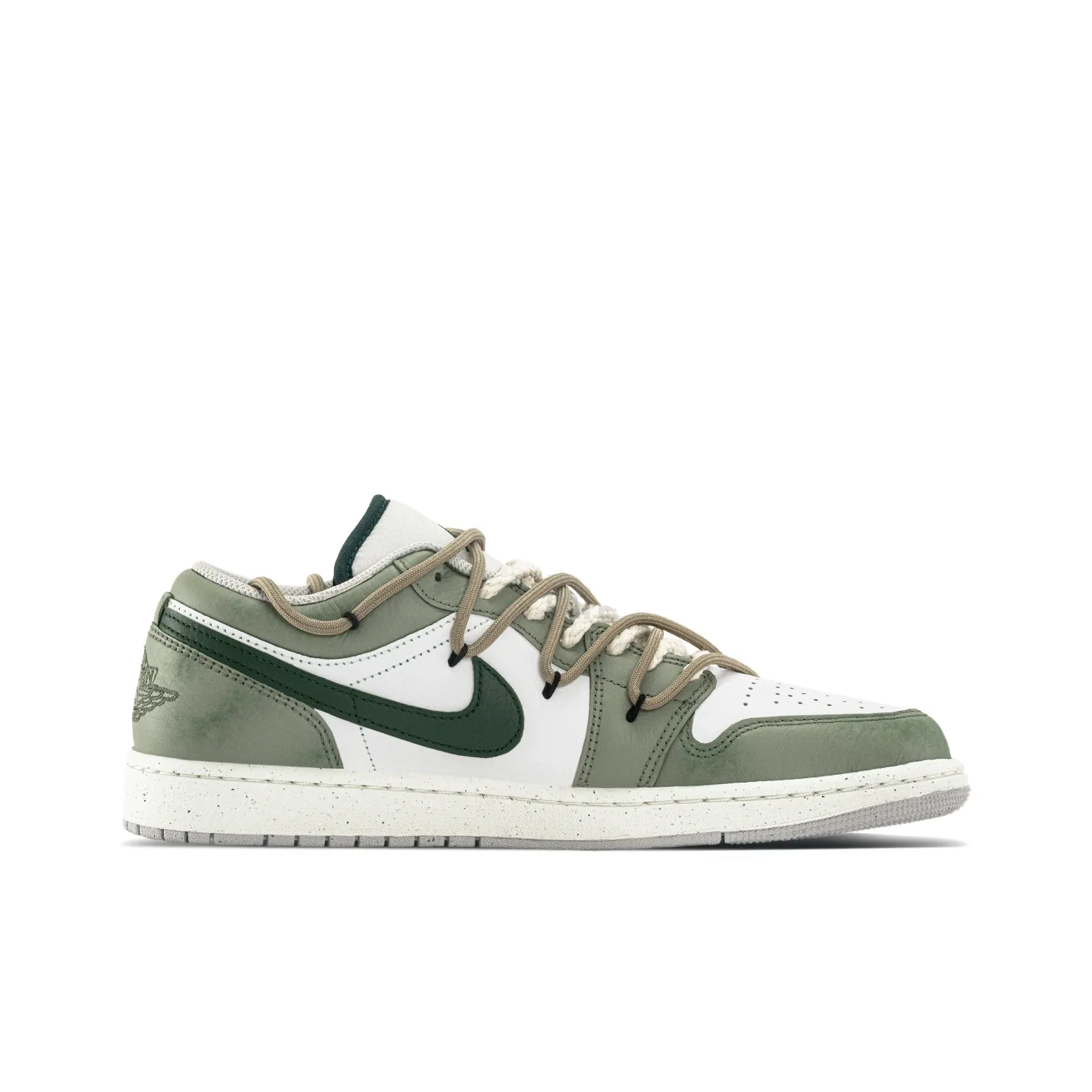 [Custom Bamboo Forest]Air Jordan 1 Skateboarding Shoes Unisex Green