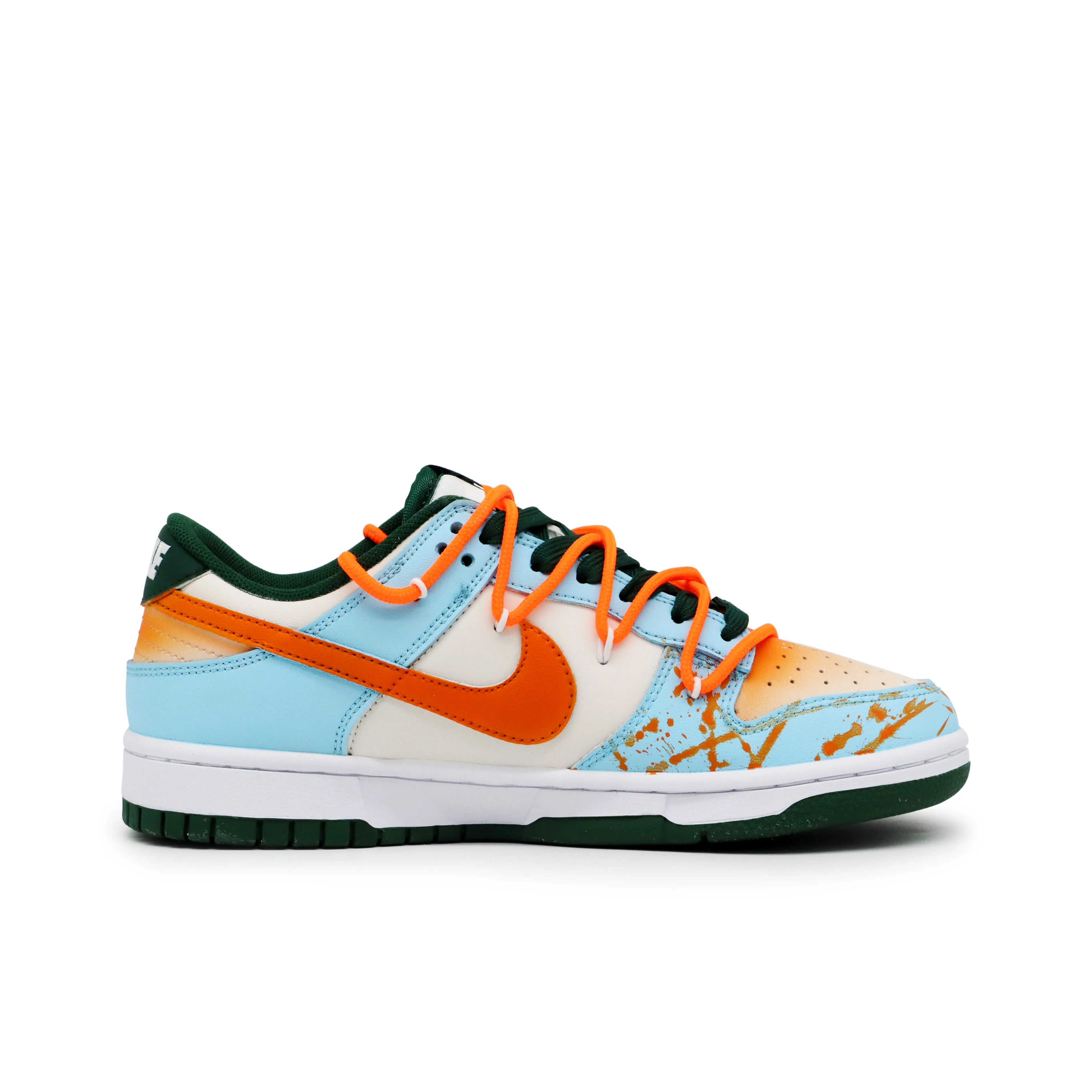 [Custom Hawaiian Sunshine] Dunk Low Skateboard Shoes Unisex Orange/Blue
