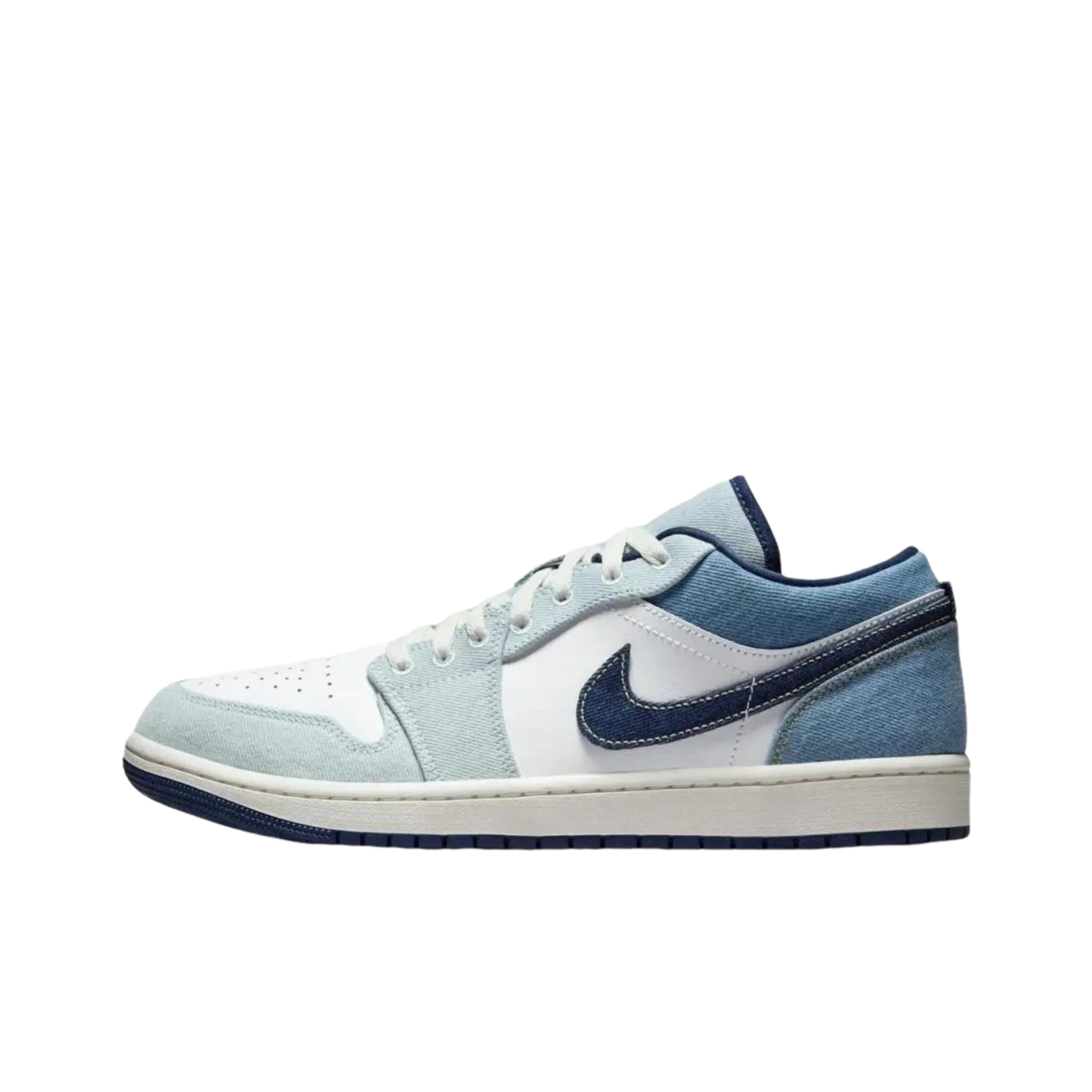 [Custom Western Cowboy]Air Jordan 1 Low Unisex Denim Style Blue