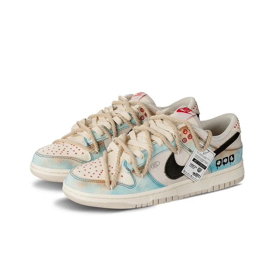 [Custom Sky City] Dunk Skateboarding Shoes Unisex Denim Style