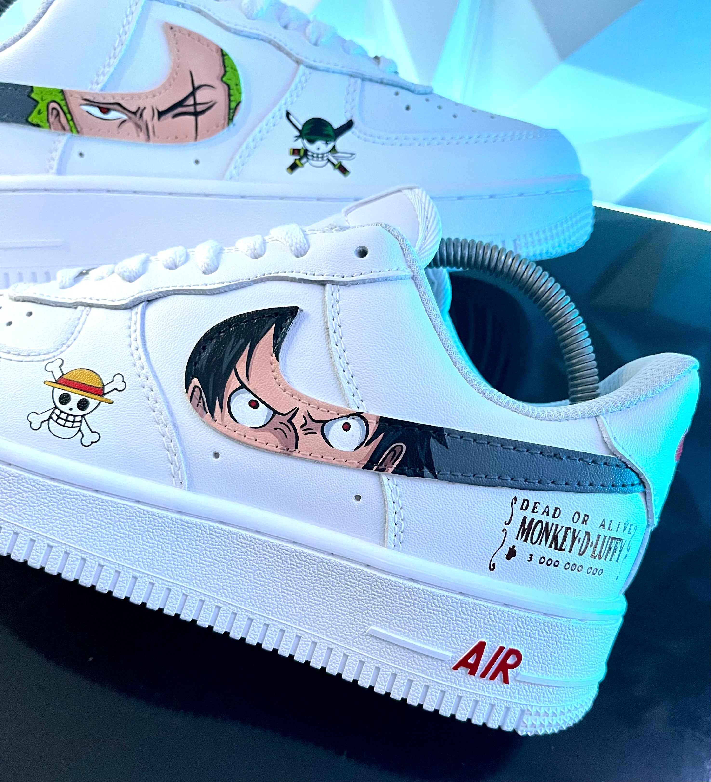 [Custom Luffy Vs Zoro] Air Force 1 Skateboarding Shoes Unisex