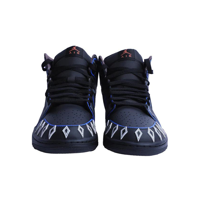 [Custom Black Panther] Air Jordan 1 High Top Unisex Skateboarding Shoes