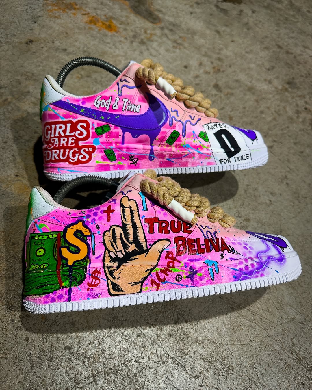 [Customized Brooklyn Family Hand-painted] Air Force 1 Low-top Shoes Unisex