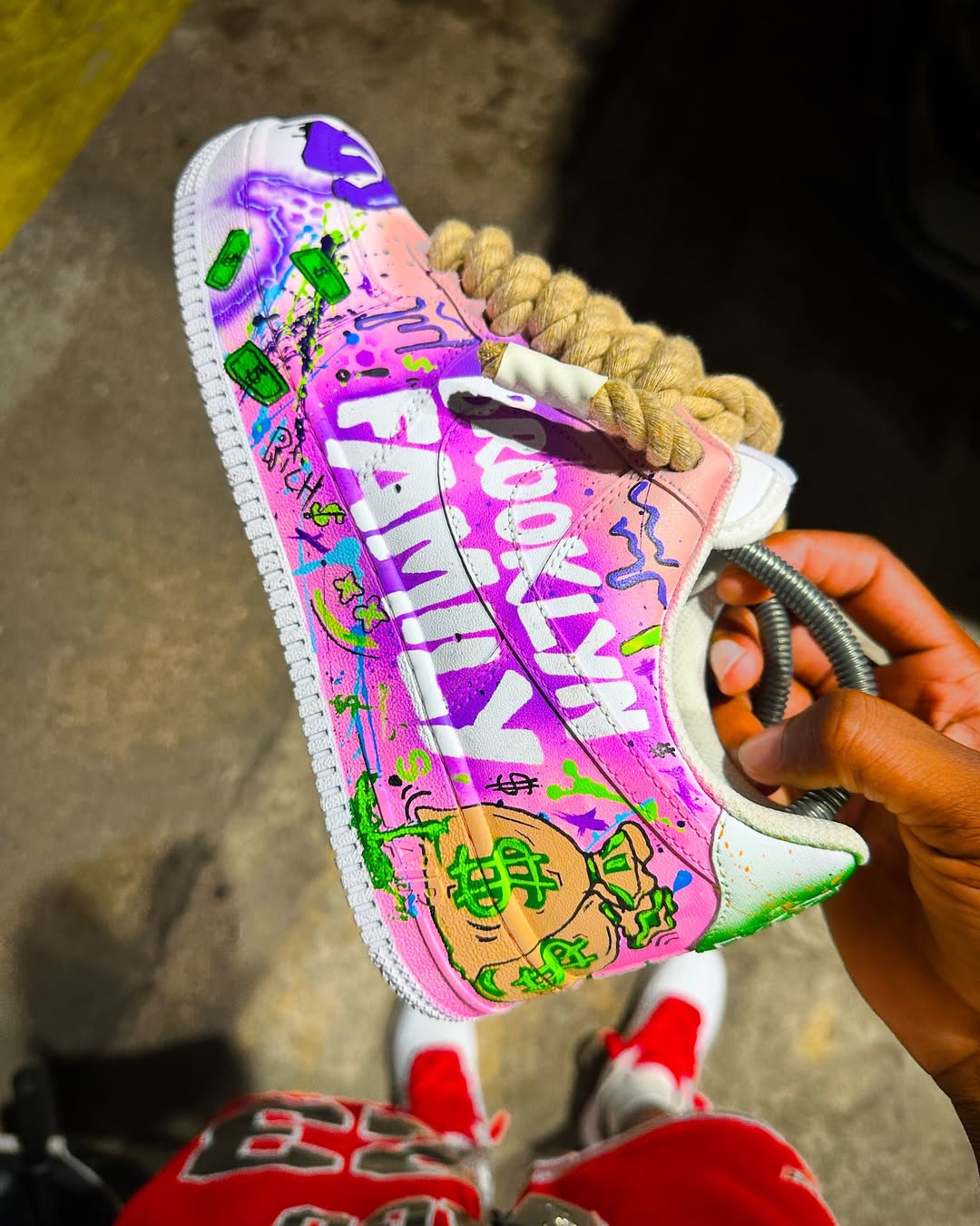 [Customized Brooklyn Family Hand-painted] Air Force 1 Low-top Shoes Unisex