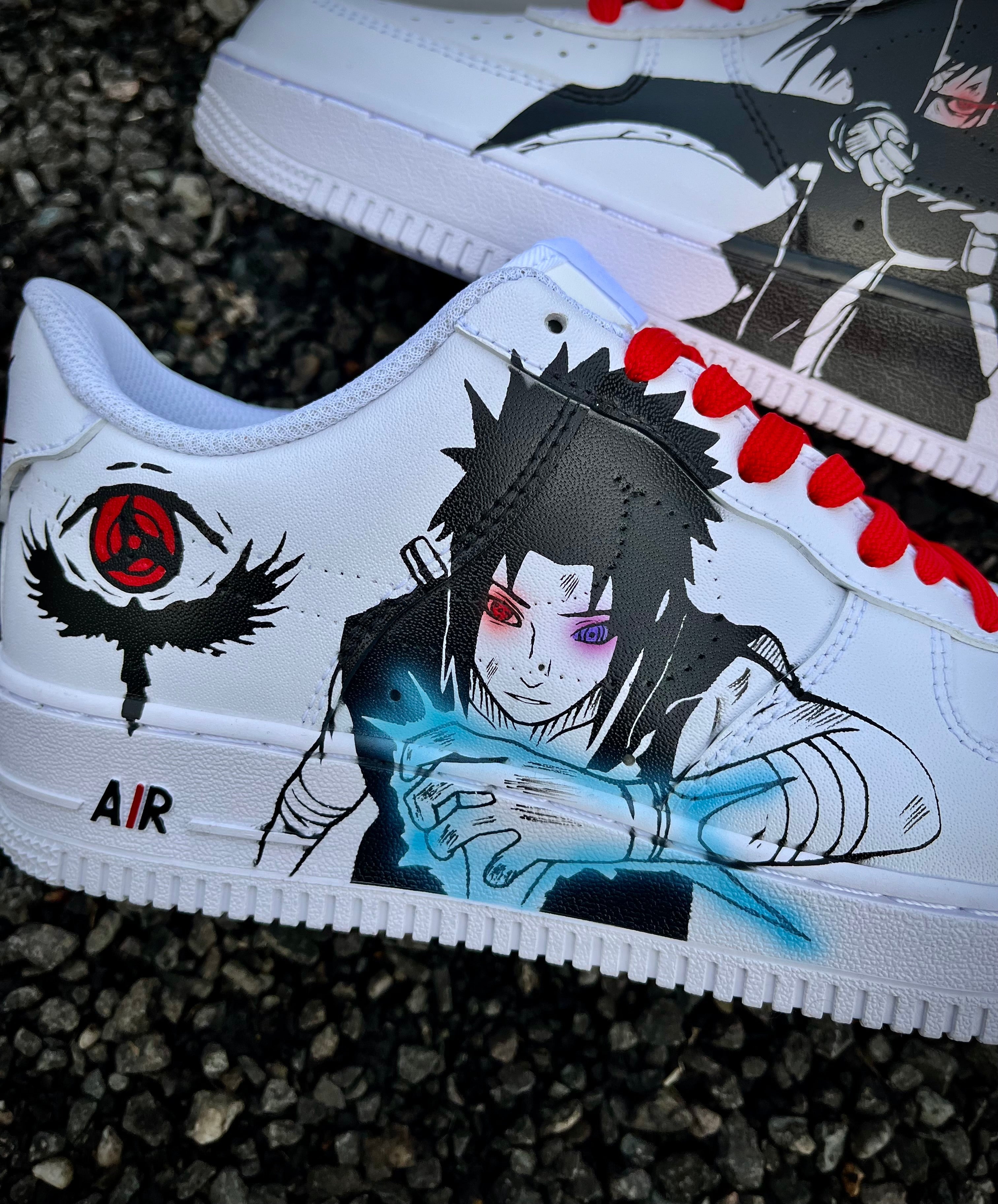 [Custom Sasuke Uchiha] Air Force 1 Skateboarding Shoes Unisex