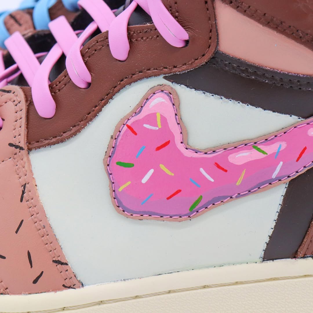 [Custom Simpson: Ice Cream] Air Jordan 1 High Top Unisex Skateboarding Shoes