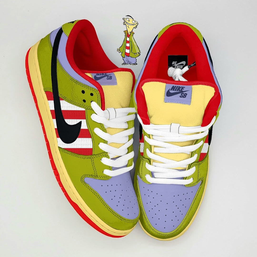 [Custom Ed, Edd n Eddy] Dunk SB Low Top Skateboarding Shoes Unisex