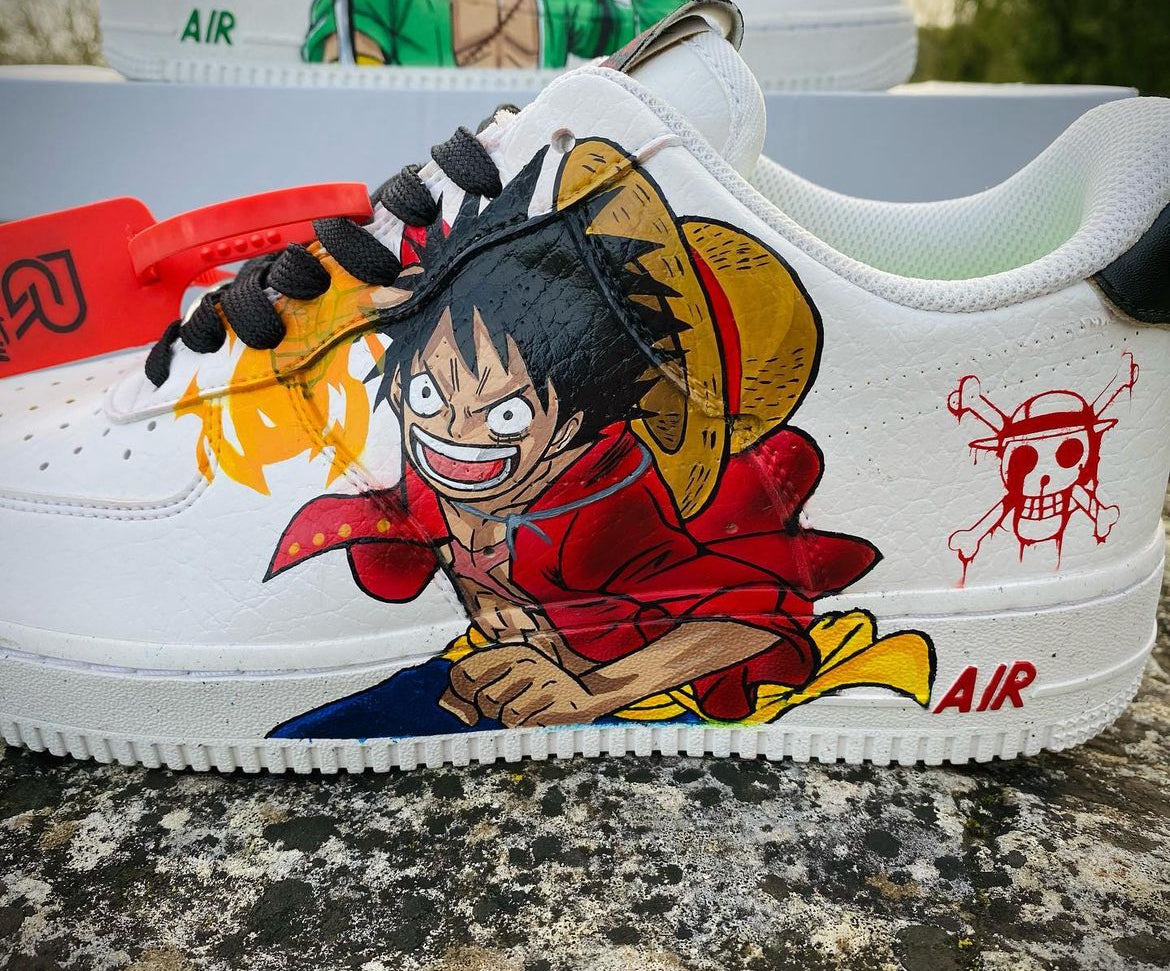 [Custom One piece Luffy vs Zoro] Air Force 1 Skateboarding Shoes Unisex