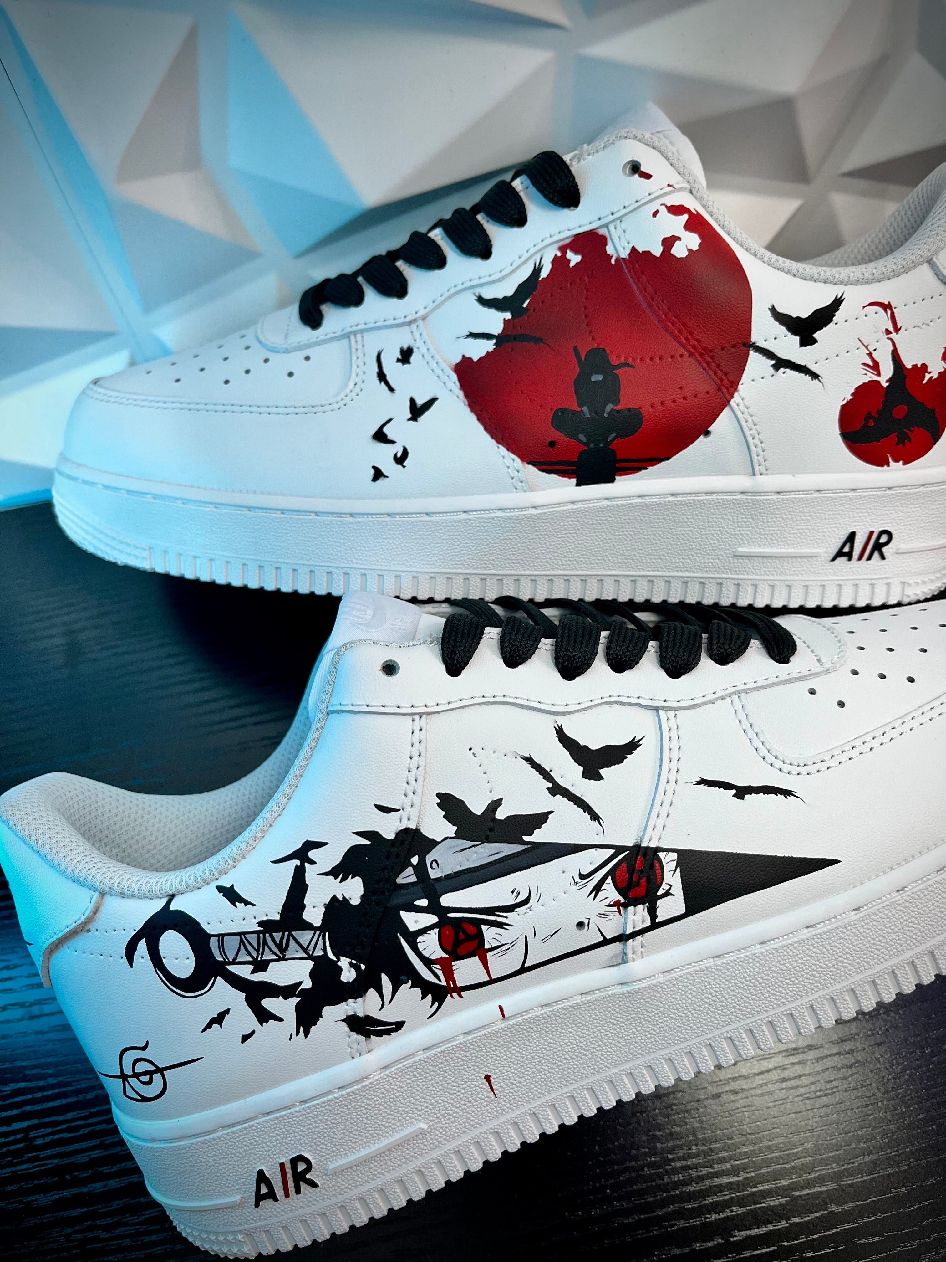 [Custom Itachi /Naruto] Air Force 1 Skateboarding Shoes Unisex