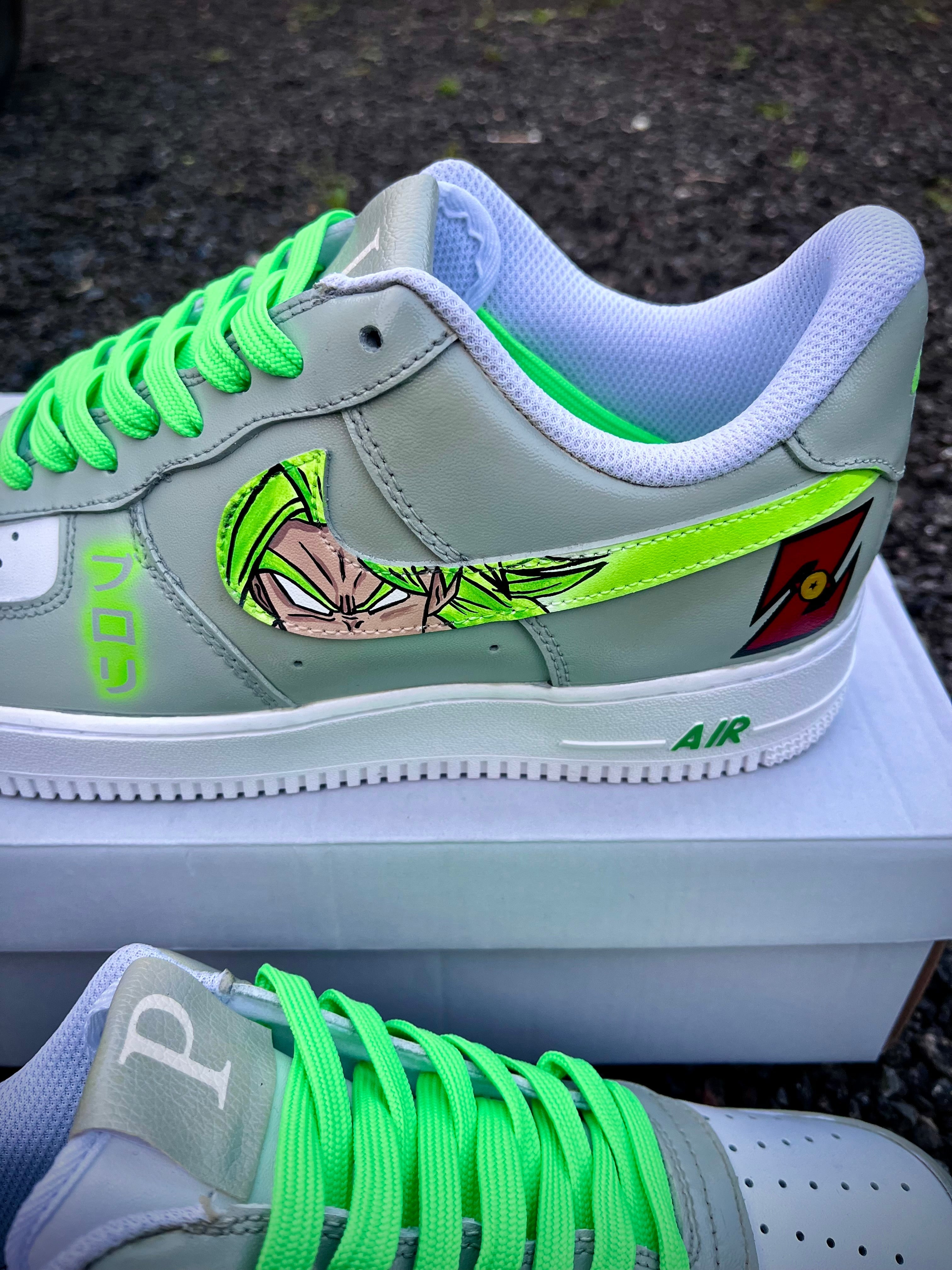 [Custom Zoro x Broly] Air Force 1 Skateboarding Shoes Unisex