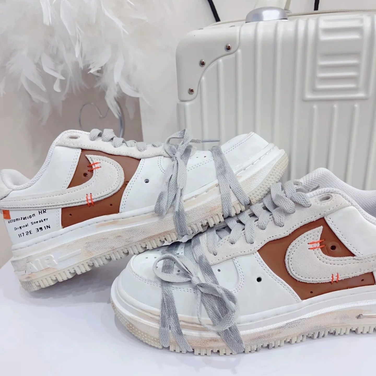 [Custom Lace-up bread]  Air Force 1 Skateboarding Shoes Men