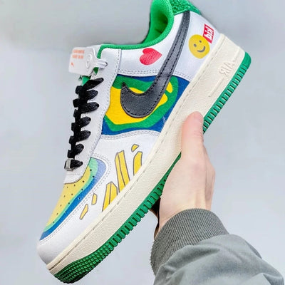[Custom Green Fields And Starry Rivers]  Air Force 1 Skateboarding Shoes Unisex