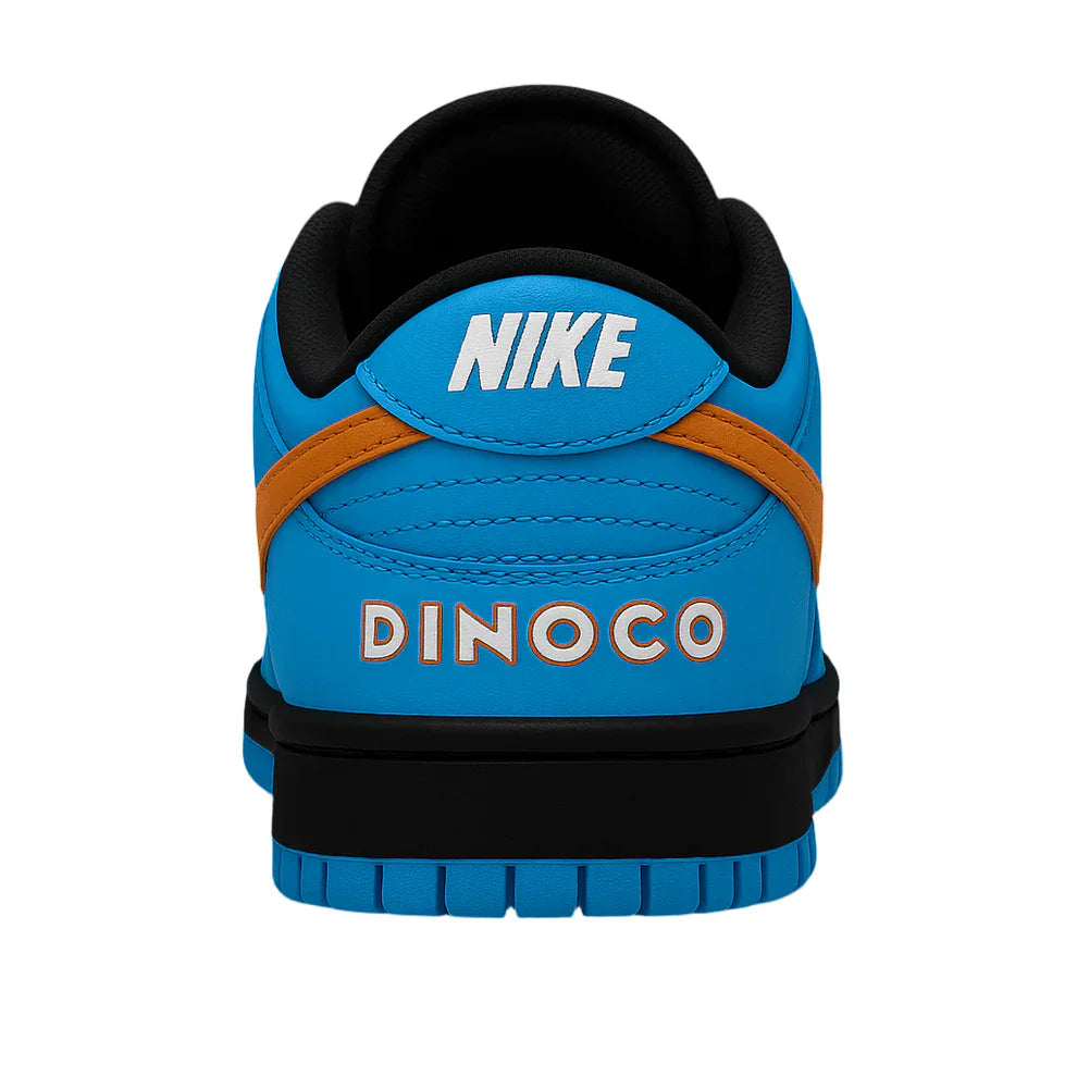 [Custom Dinoco X Cars] Dunk Skateboarding Shoes Unisex Low-top Blue/Orange