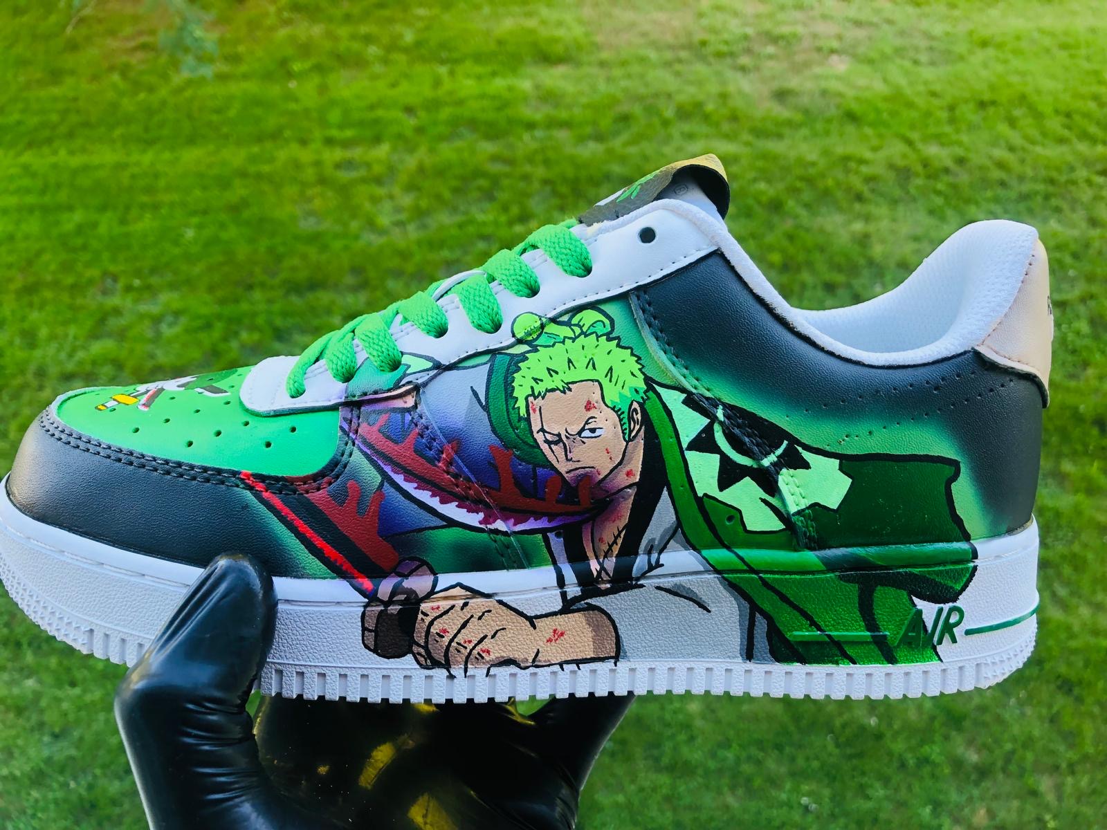 [Custom Luffy Vs Zoro One Piece ] Air Force 1 Skateboarding Shoes Unisex