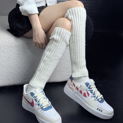 [Custom Deconstructing the Christmas striped woman]  Air Force 1 Skateboarding Shoes Women's Low-top Blue