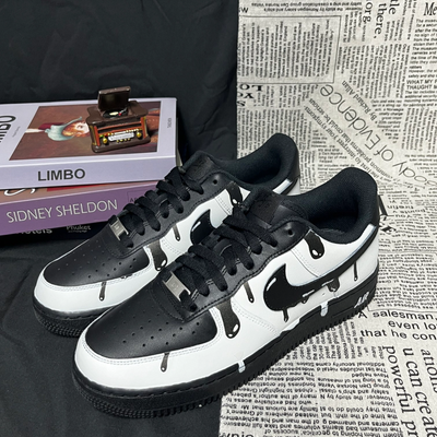 [Custom Ink-soluble]  Air Force 1 Skateboarding Shoes Unisex Low-top White