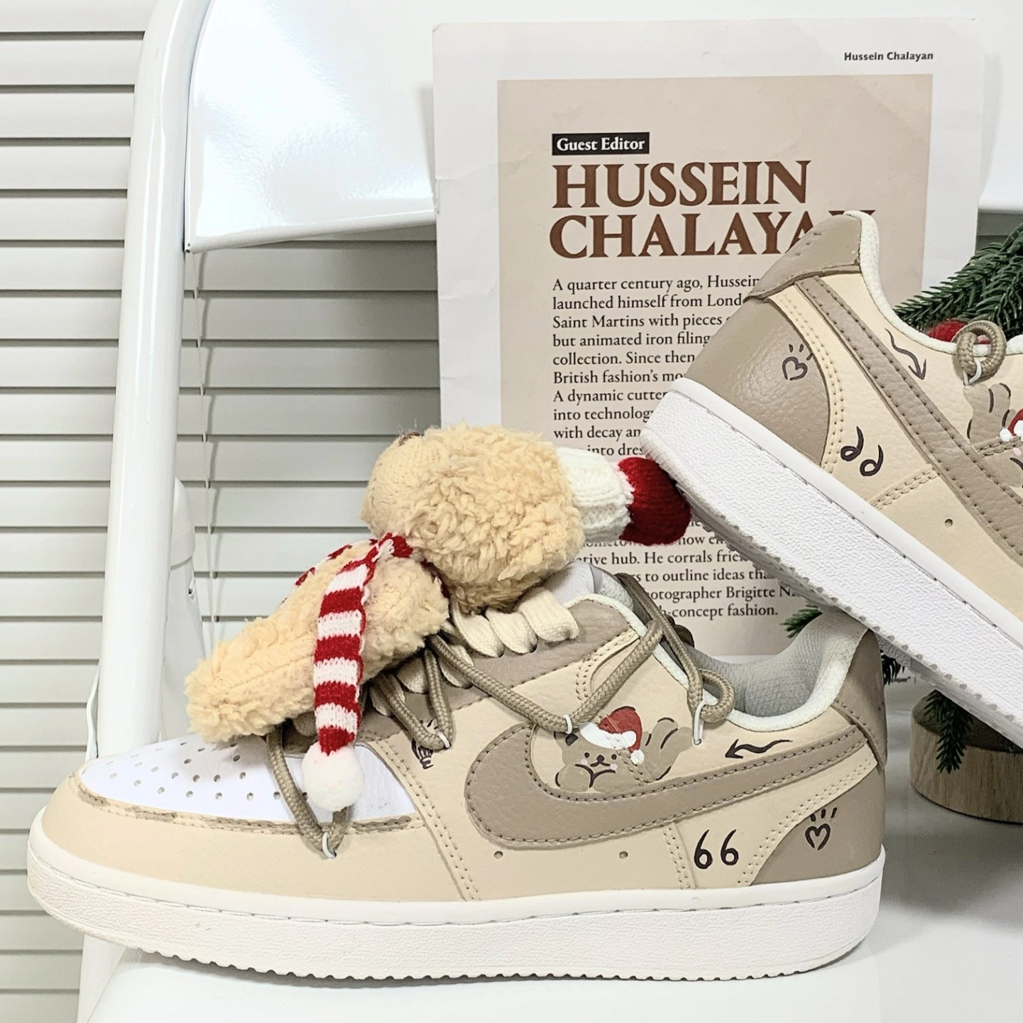 [Custom The little bear has arrived]  Court Skateboarding Shoes Women's