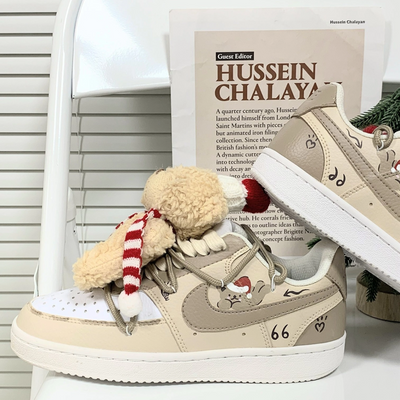 [Custom The little bear has arrived]  Court Skateboarding Shoes Women's