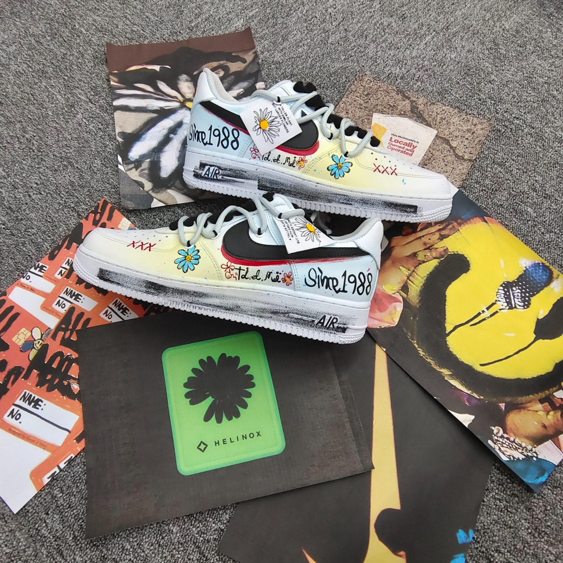 [Custom Daisy's Appointment In Black And White]  Air Force 1 Skateboarding Shoes Unisex