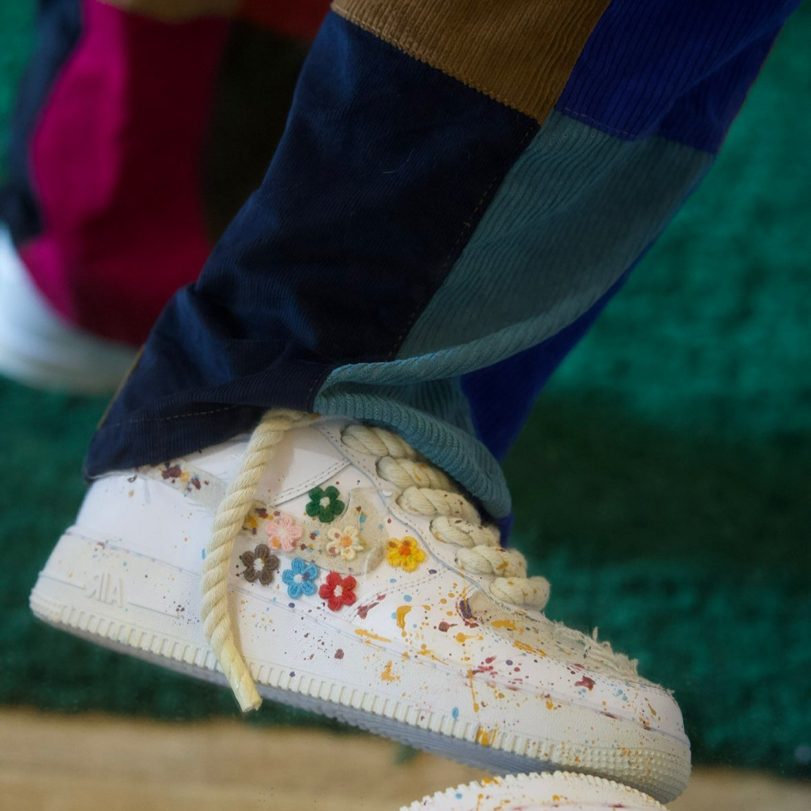 [Custom Valentine's Day sticker flowers]  Air Force 1 Skateboarding Shoes Women's