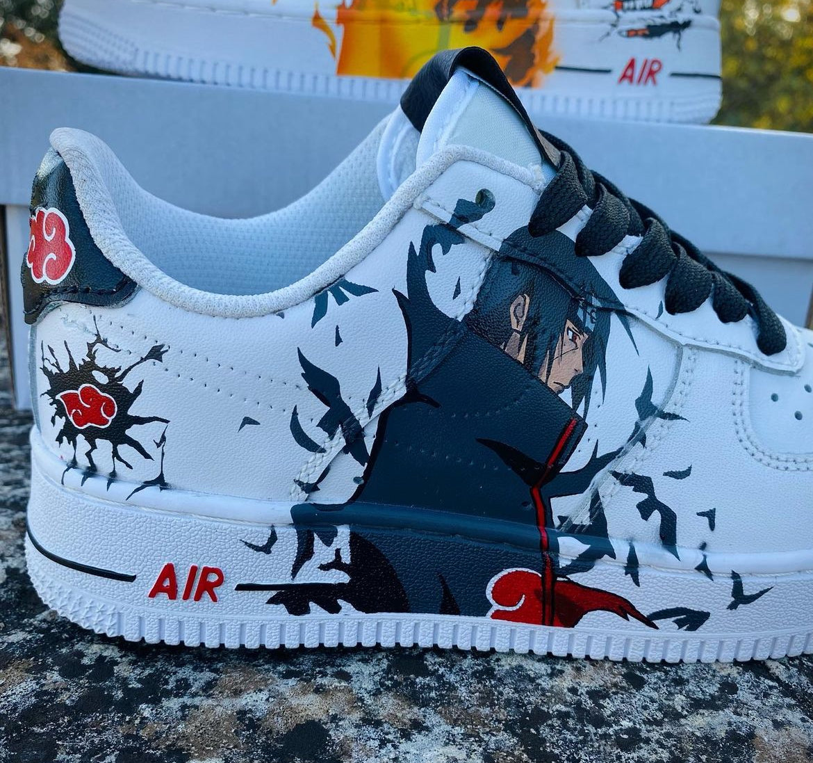 [Custom Naruto Vs itachi] Air Force 1 Skateboarding Shoes Unisex