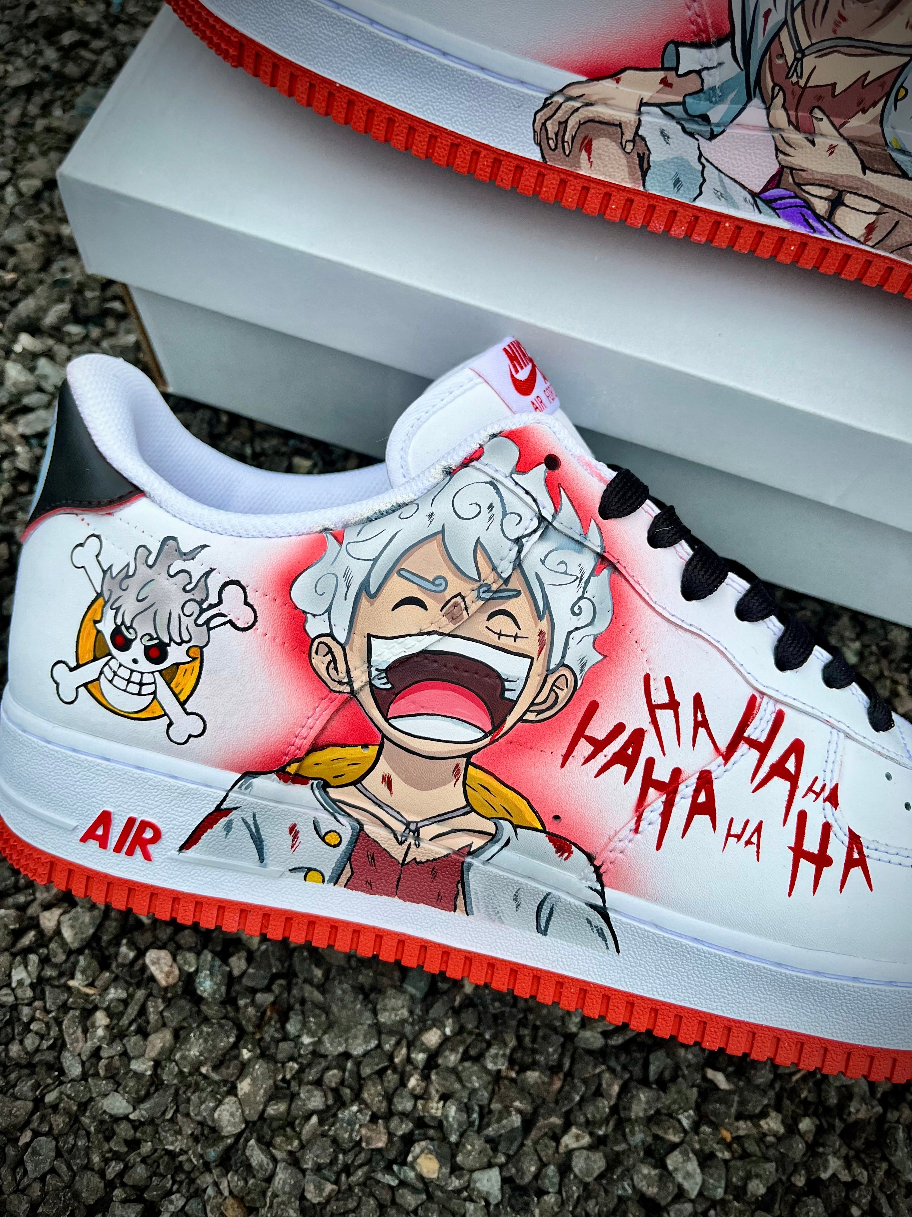 [Custom One piece luffy Gear 5] Air Force 1 Skateboarding Shoes Unisex