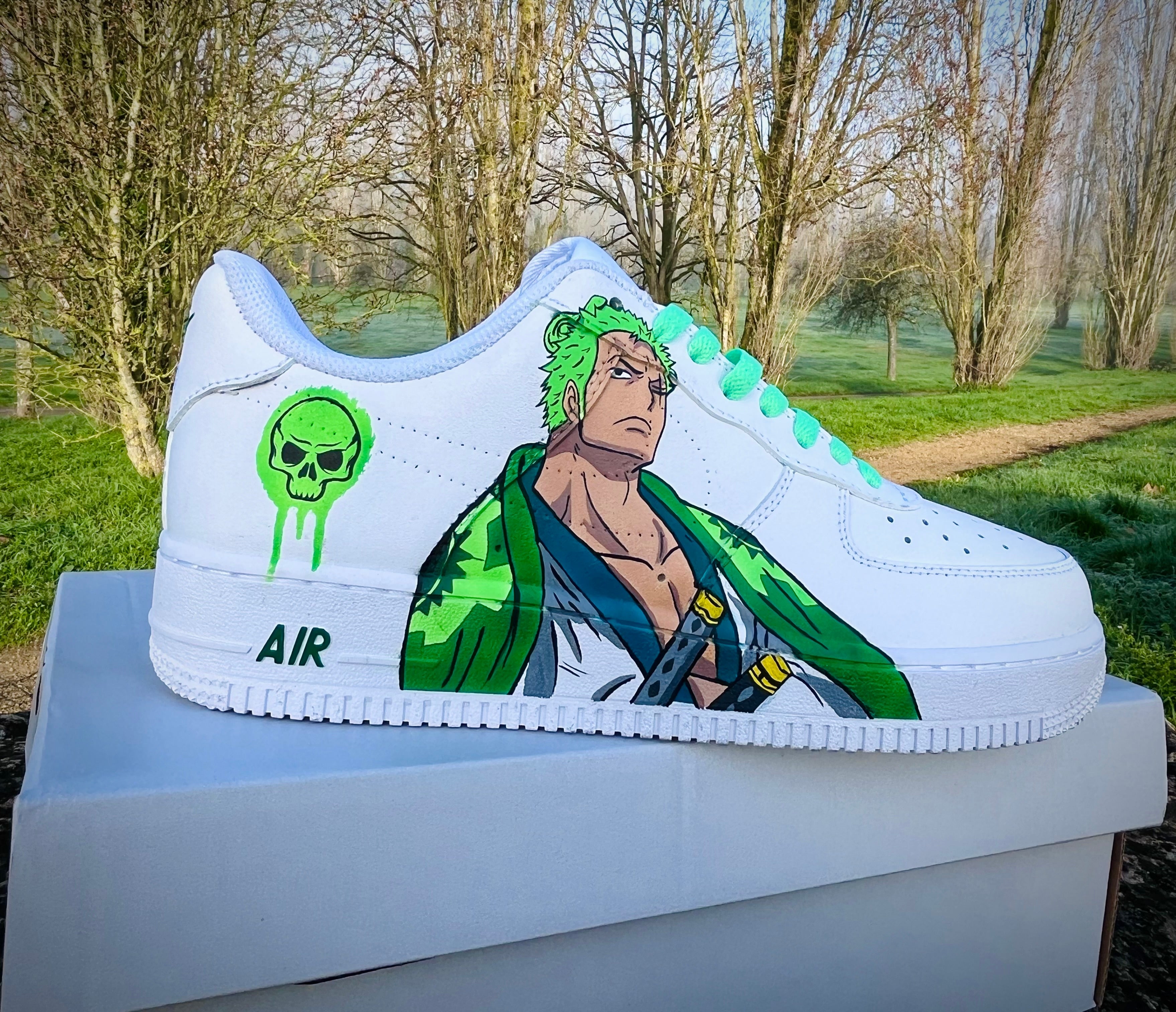 [Custom One Piece Luffy x Zoro] Air Force 1 Skateboarding Shoes Unisex