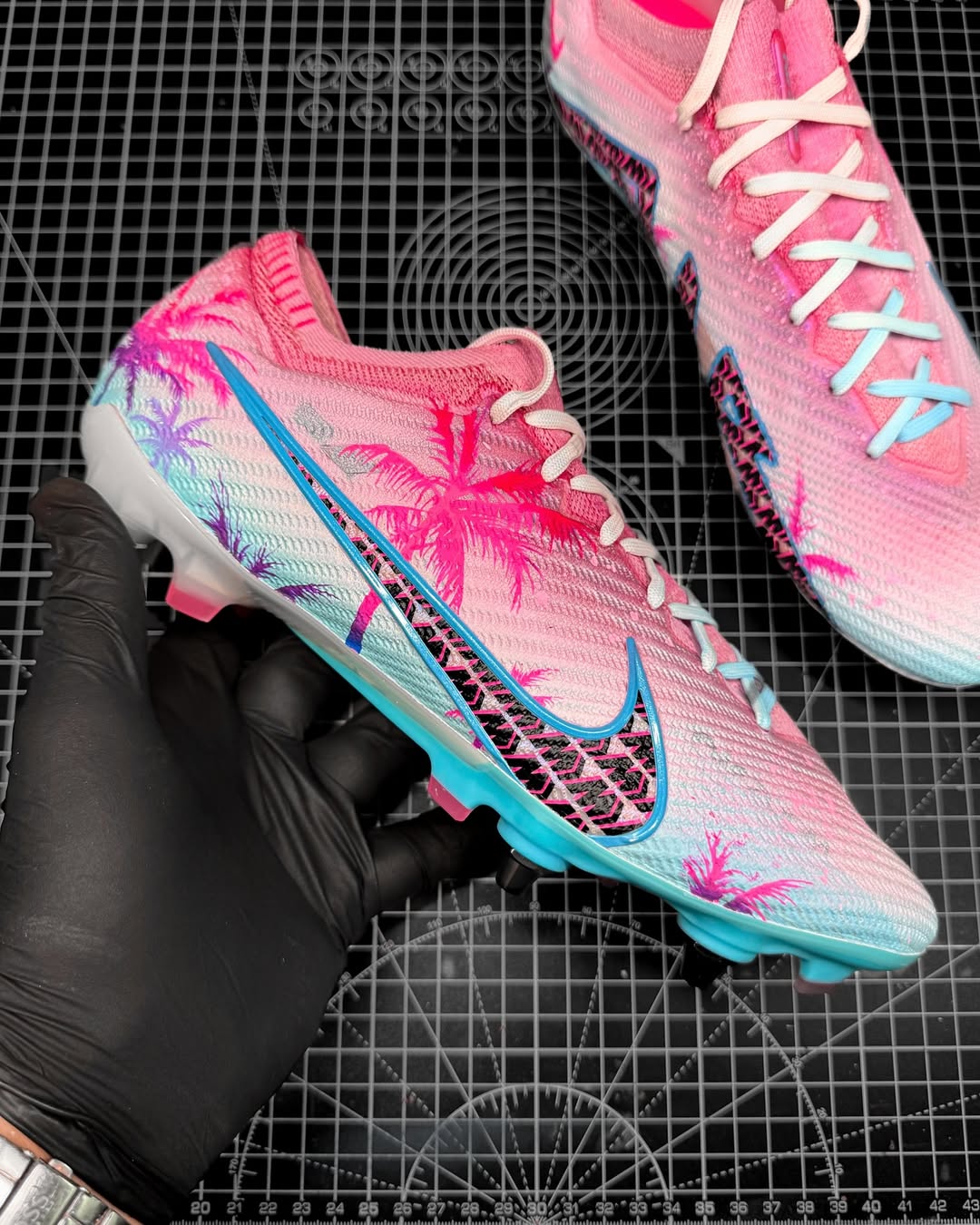 [Custom Coconut Breeze & Ocean Rhyme] Zoom Mercurial Vapor Basketball Shoes Unisex Pink/Blue