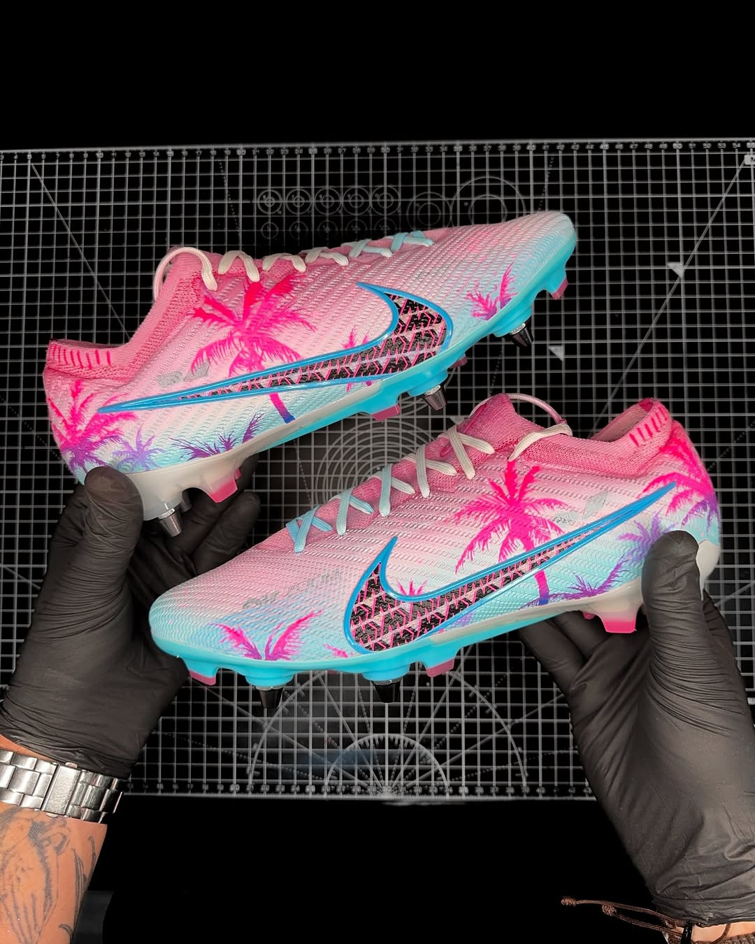 [Custom Coconut Breeze & Ocean Rhyme] Zoom Mercurial Vapor Basketball Shoes Unisex Pink/Blue