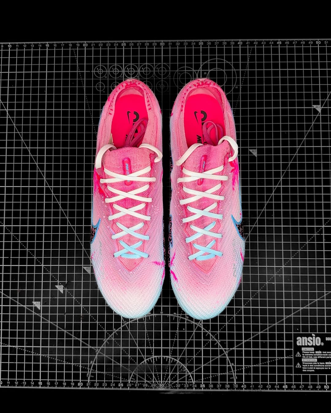 [Custom Coconut Breeze & Ocean Rhyme] Zoom Mercurial Vapor Basketball Shoes Unisex Pink/Blue