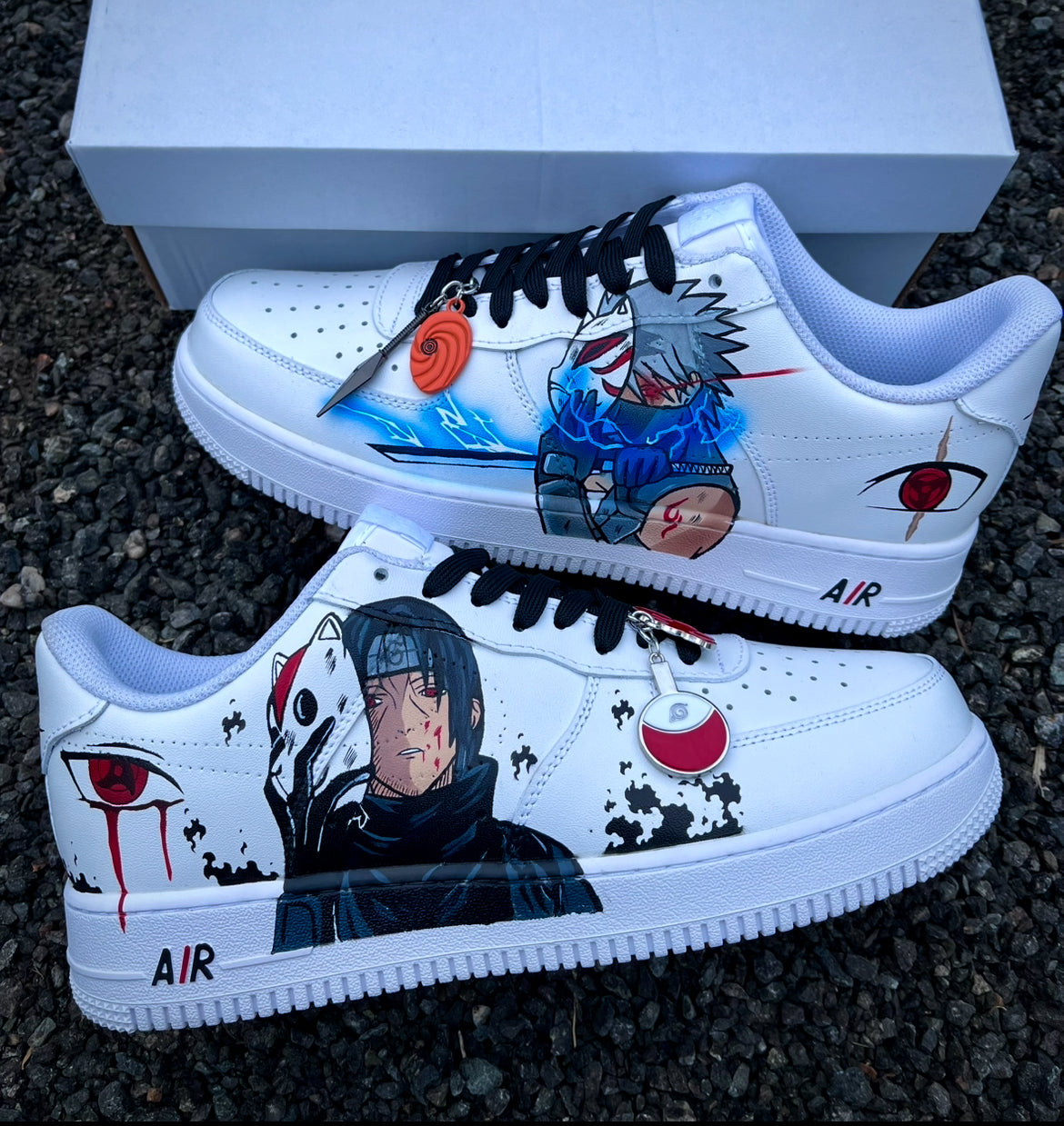 [Custom Itachi Vs Kakashi Anbu] Air Force 1 Skateboarding Shoes Unisex