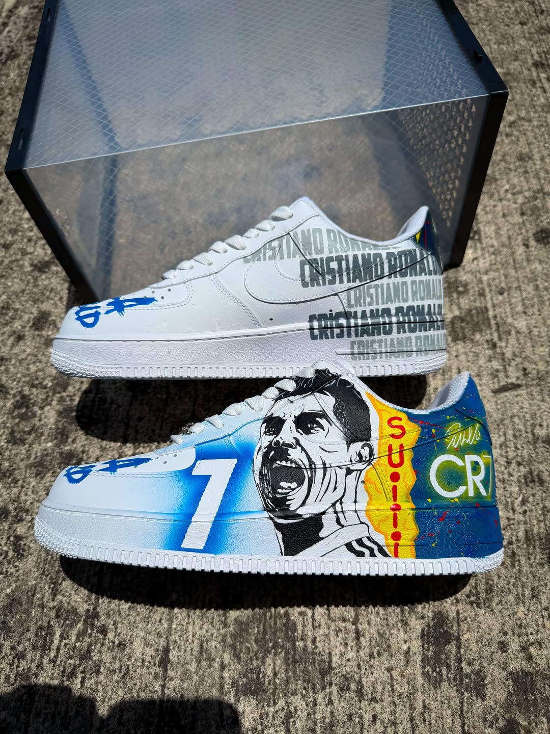 [Customized CR7⚽️Conquistador Hand-painted] Air Force 1 Low-top Shoes Unisex