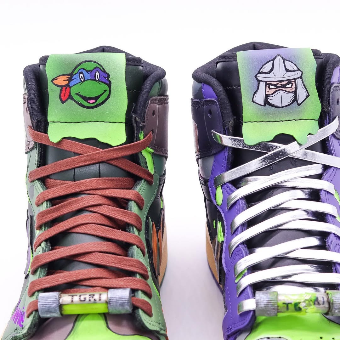 [Custom TMNT x Super Shredder] Air Jordan 1 High Top Unisex Skateboarding Shoes